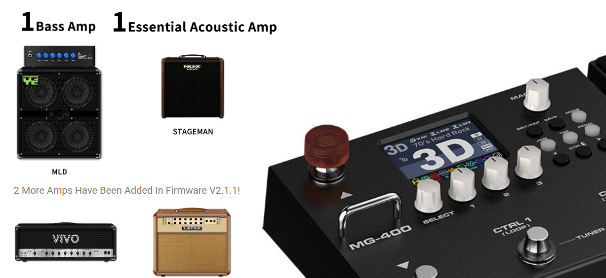 Pedal Guitar Nux MG400