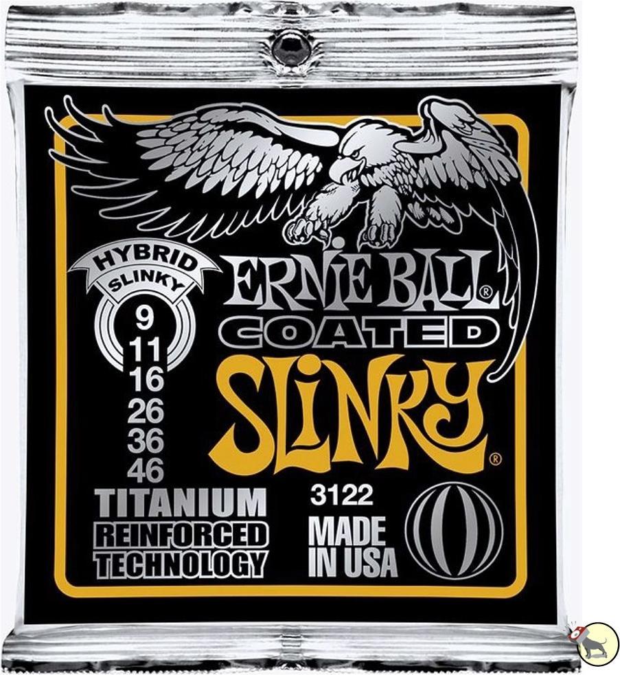 Dây Guitar Điện Ernie Ball Titanium RPS Coated Hybrid (9-46)