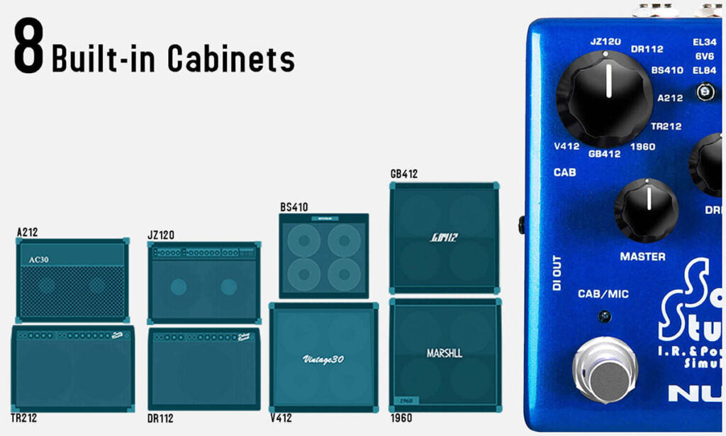 Pedal Guitar Nux Solid Studio NSS5, IR & Power Amp Simulator
