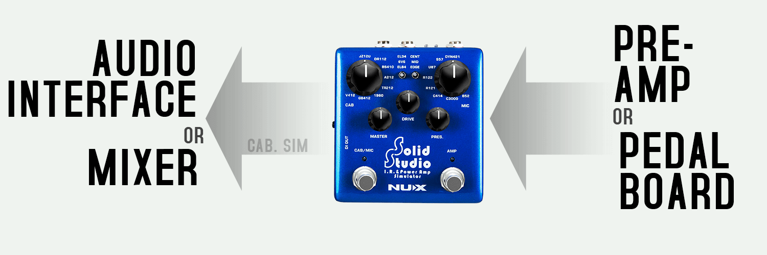 Pedal Guitar Nux Solid Studio NSS5, IR & Power Amp Simulator