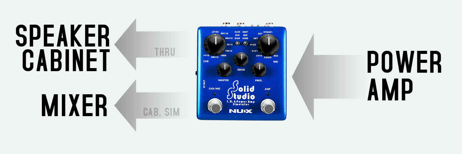 Pedal Guitar Nux Solid Studio NSS5, IR & Power Amp Simulator