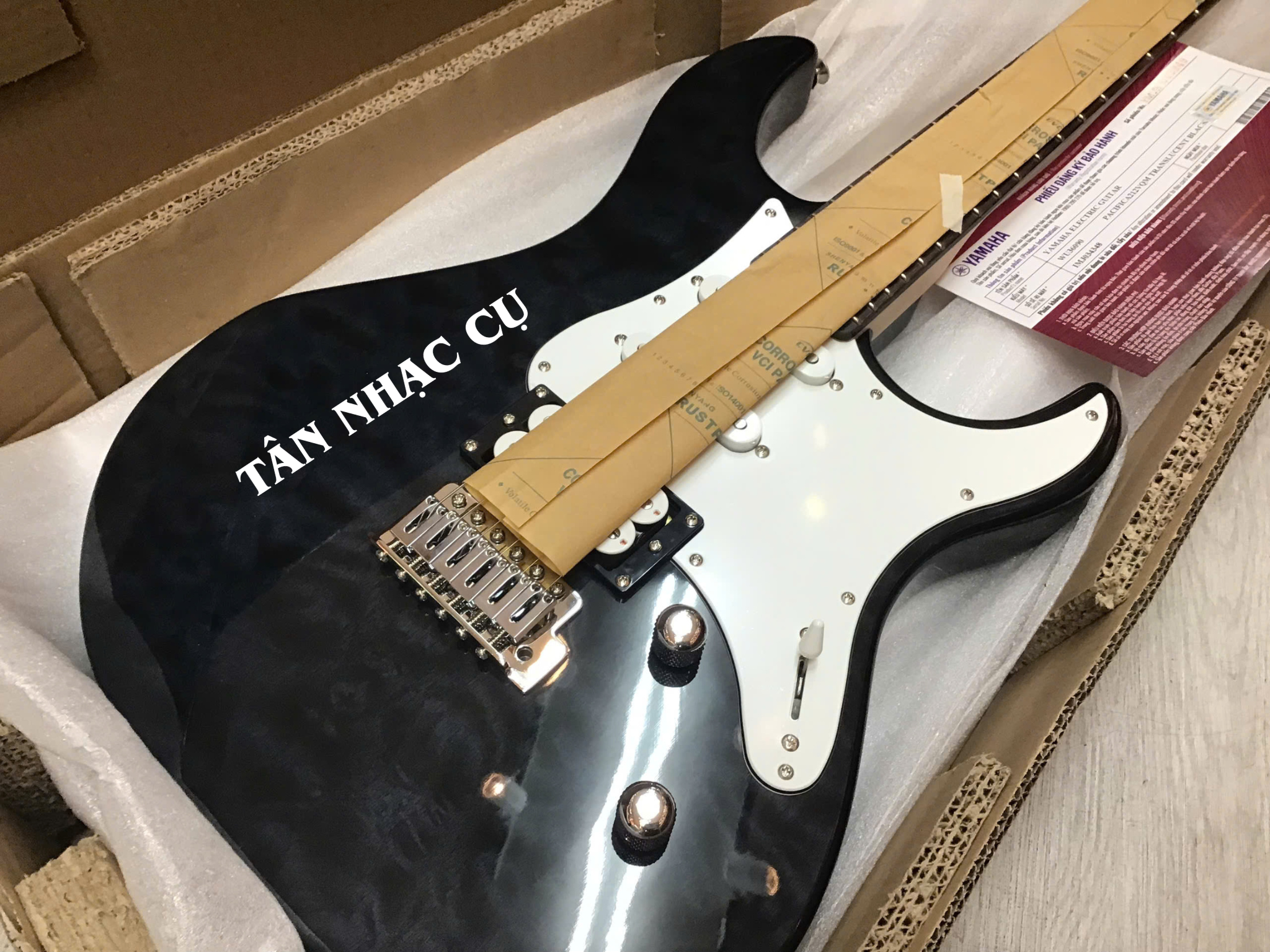 Đàn Guitar Điện Yamaha Pacifica PAC212VQM, Translucent Black, HSS