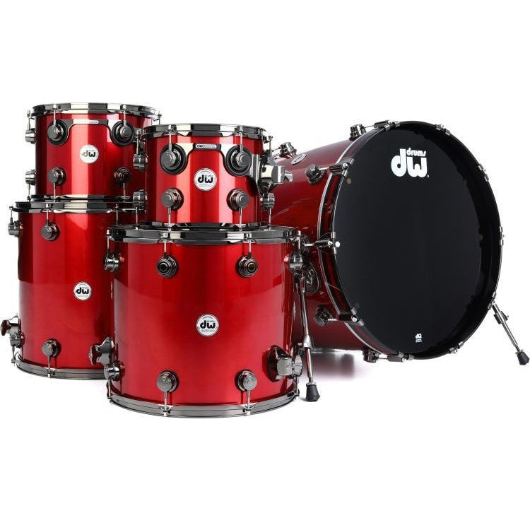 Trống Cơ DW Collector's Series Maple 5 Pcs Shell Pack, Red Anodized Stainless Finish