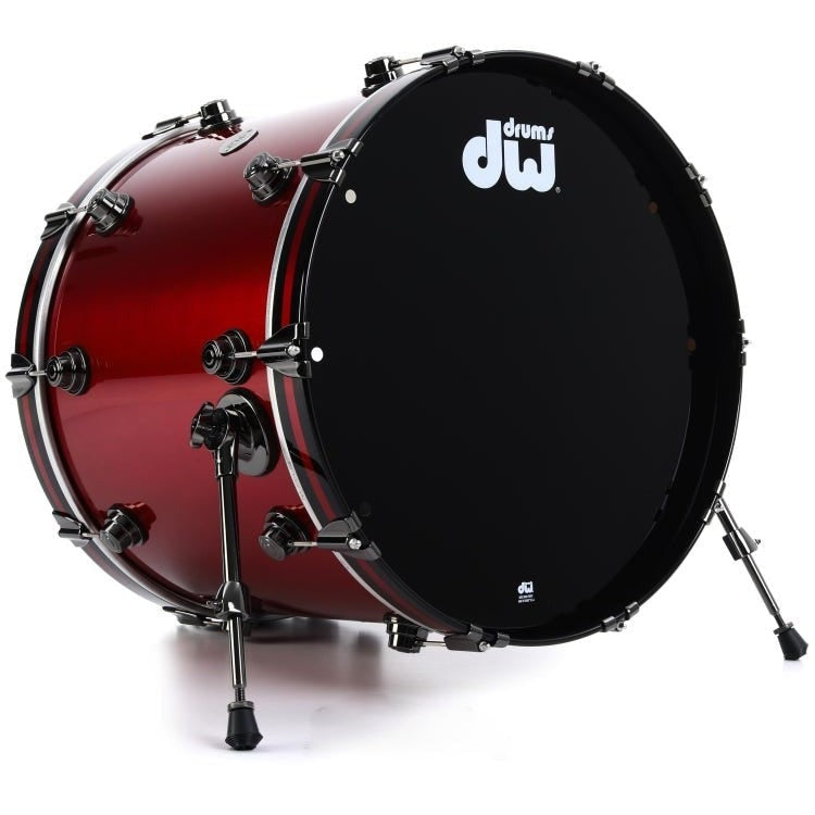 Trống Cơ DW Collector's Series Maple 5 Pcs Shell Pack, Red Anodized Stainless Finish