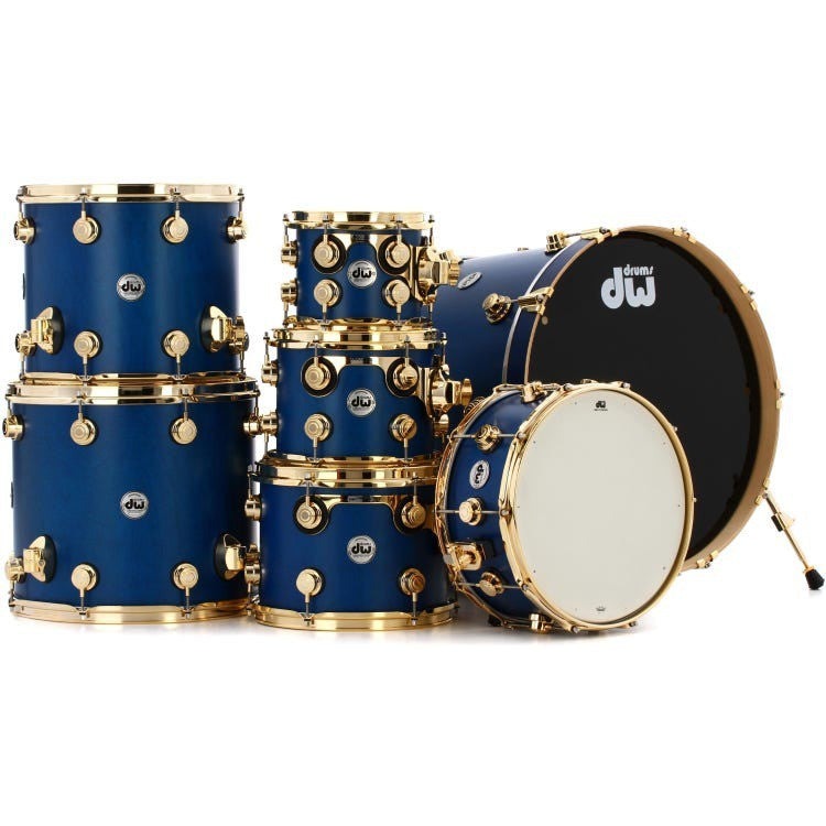 Trống Cơ DW Collector's Series MapleMahogany 7 Pcs Shell Pack, Satin Regal Blue