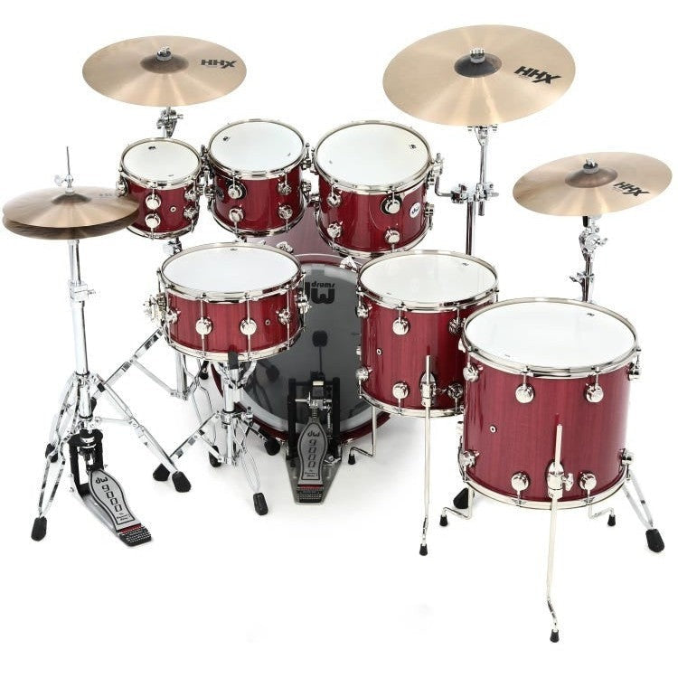 Trống Cơ DW Collector's Series Purpleheart Lacquer 7 Pcs Shell Pack, Gloss Natural with Nickel Hardware