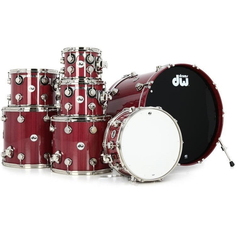 Trống Cơ DW Collector's Series Purpleheart Lacquer 7 Pcs Shell Pack, Gloss Natural with Nickel Hardware