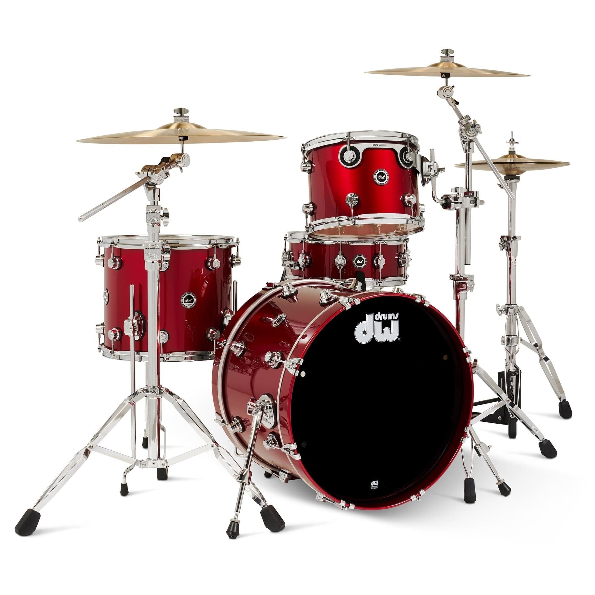 Trống Cơ DW DWe 4 Pcs Drum Kit Bundle, Black Cherry Metallic