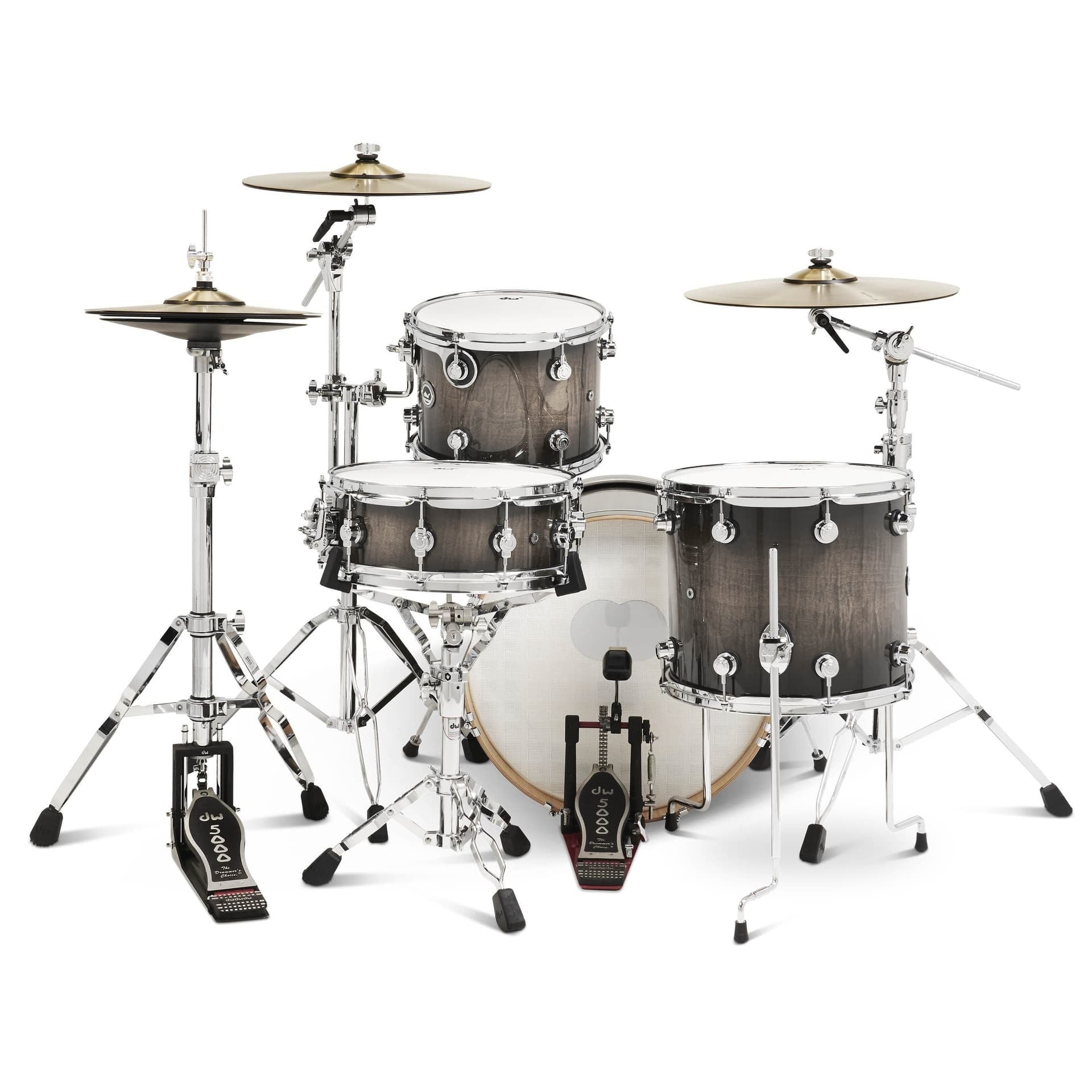 Trống Cơ DW DWe 4 Pcs Drum Kit Bundle, Candy Black Burst over Curly Maple Exotic