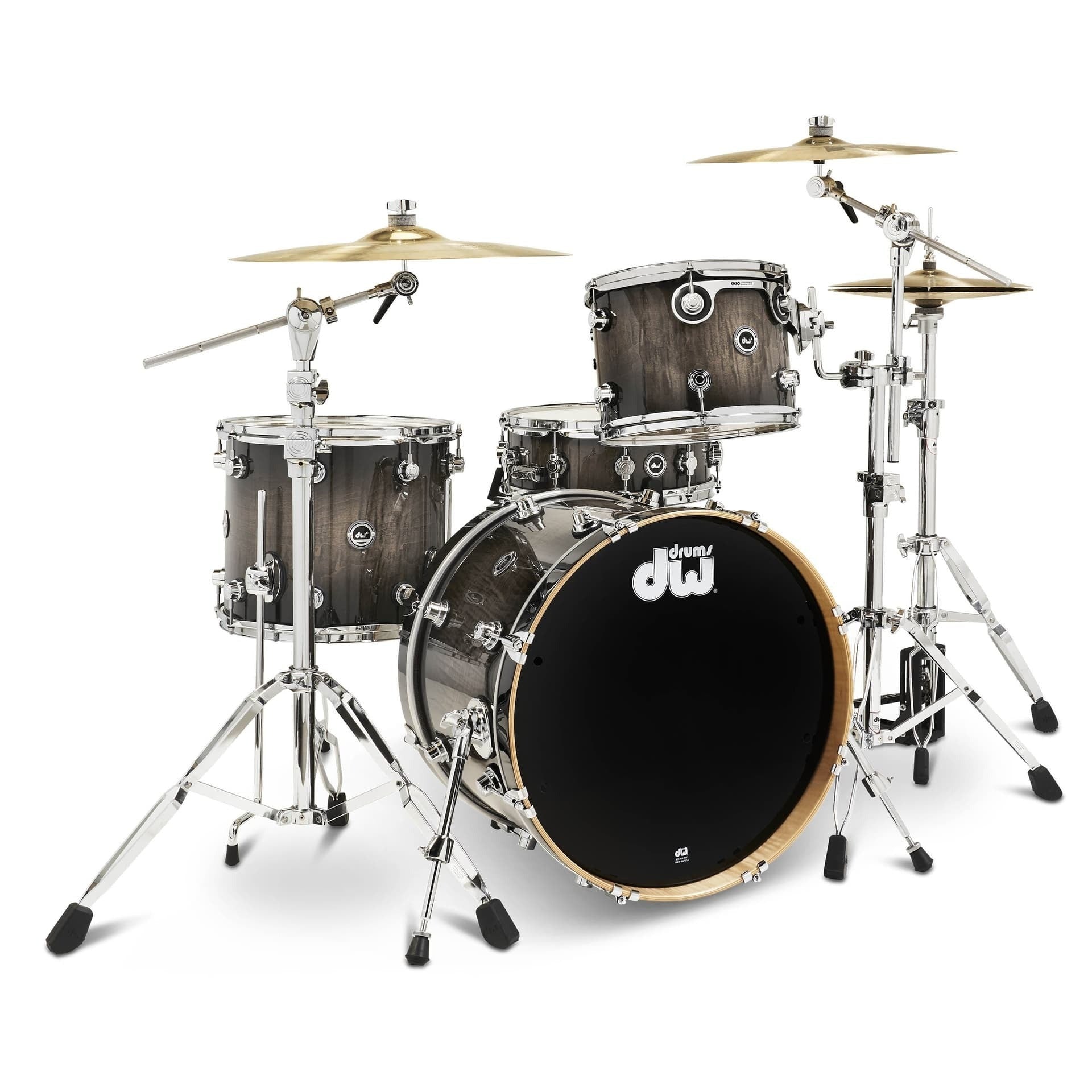 Trống Cơ DW DWe 4 Pcs Drum Kit Bundle, Candy Black Burst over Curly Maple Exotic