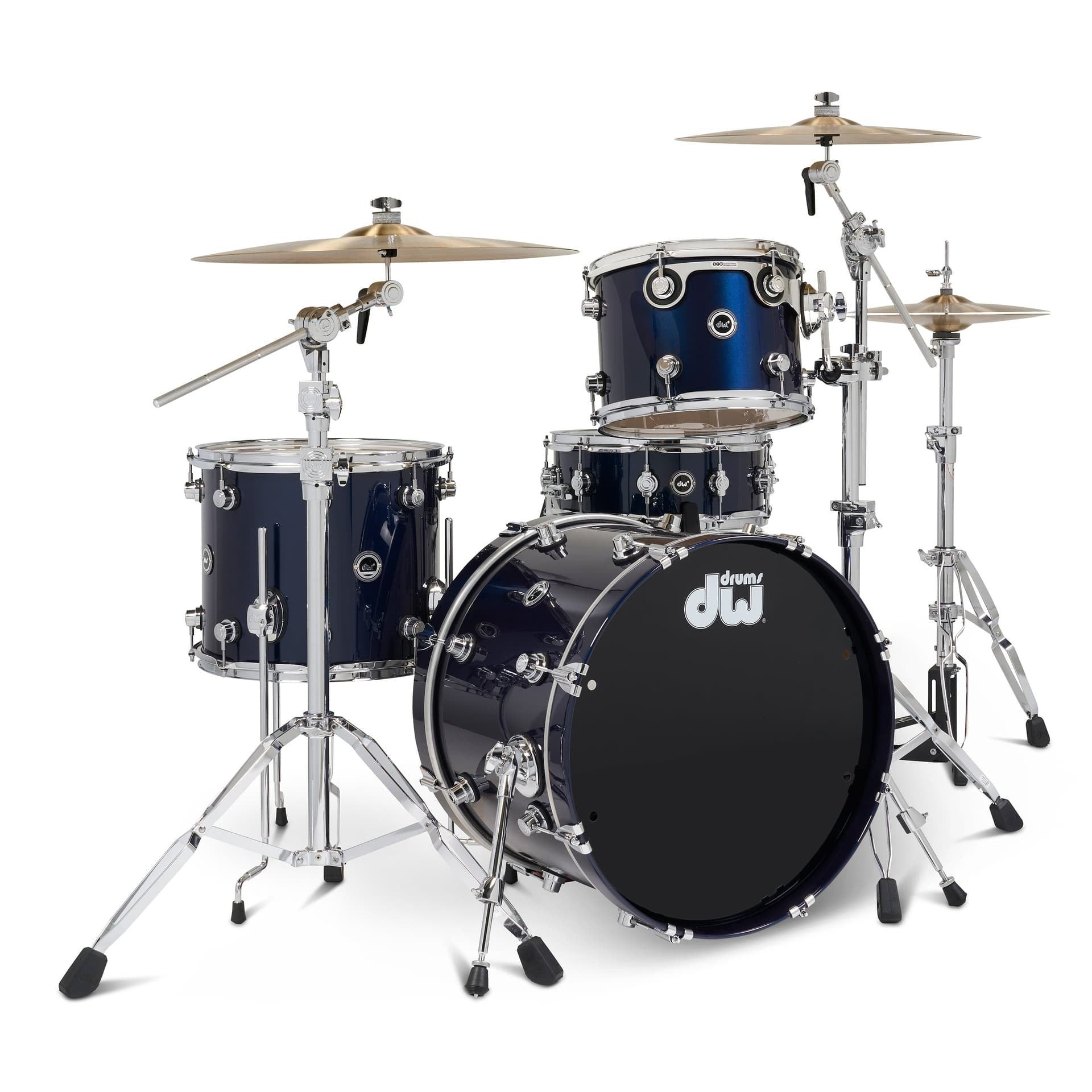 Trống Cơ DW DWe 4 Pcs Drum Kit Bundle, Midnight Blue Metallic