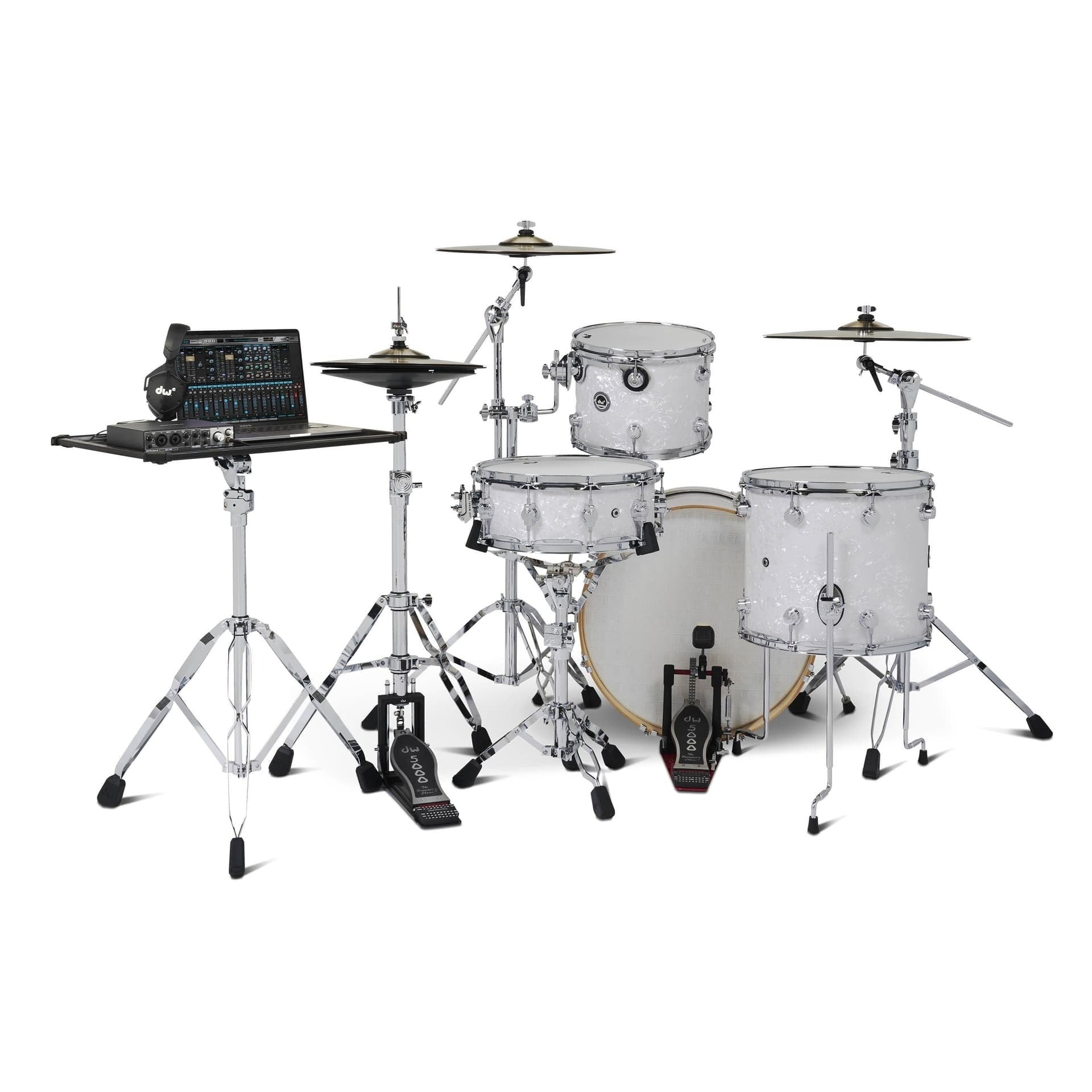 Trống Cơ DW DWe 4 Pcs Drum Kit Bundle, White Marine Pearl FinishPly