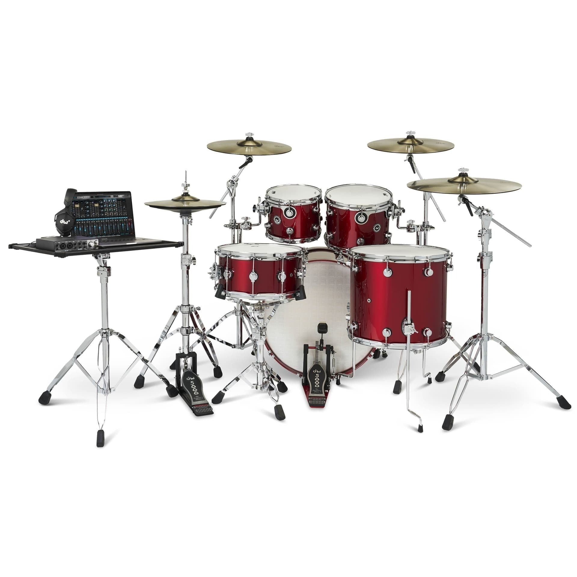 Trống Cơ DW DWe 5-Pcs Drum Kit Bundle, Black Cherry Metallic