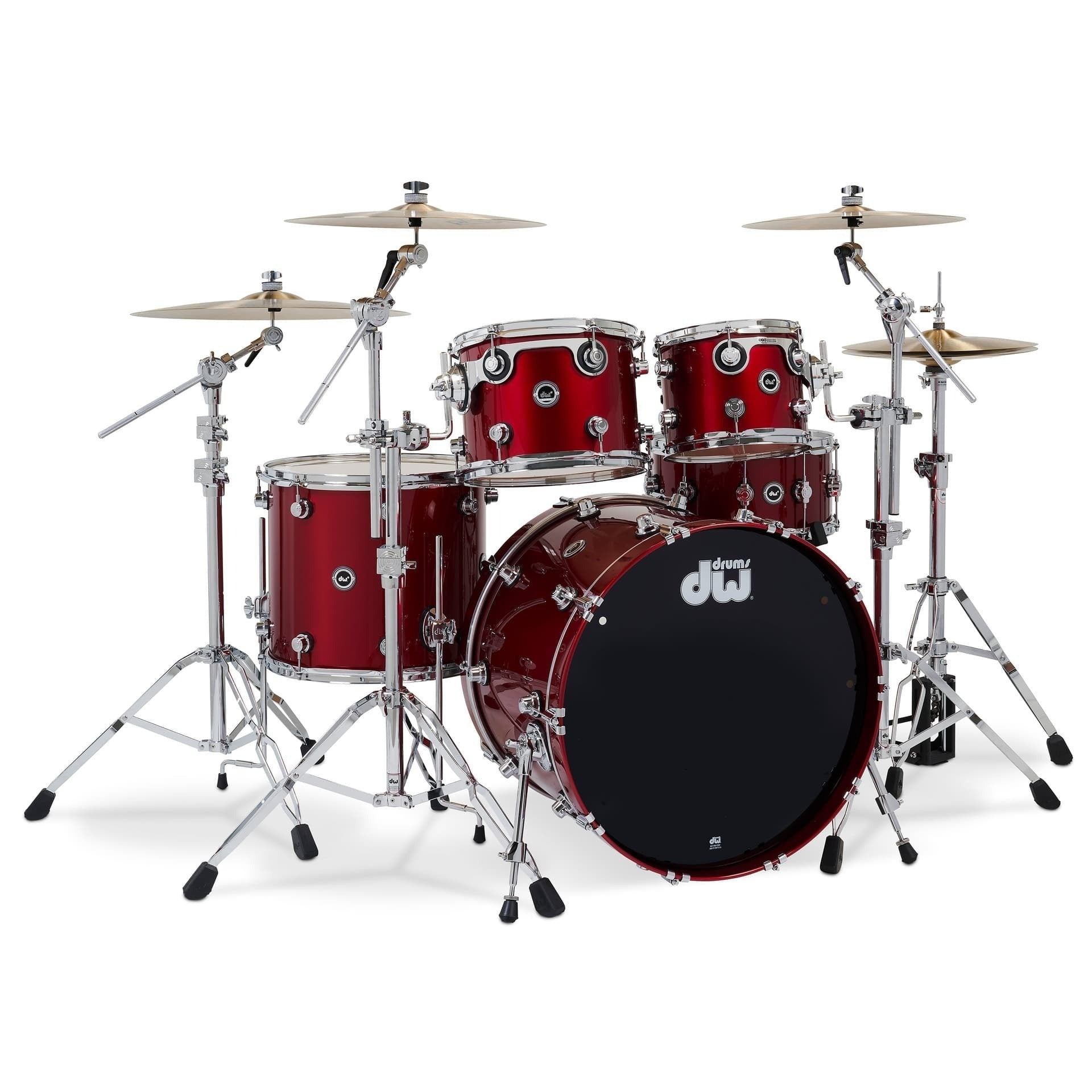 Trống Cơ DW DWe 5-Pcs Drum Kit Bundle, Black Cherry Metallic