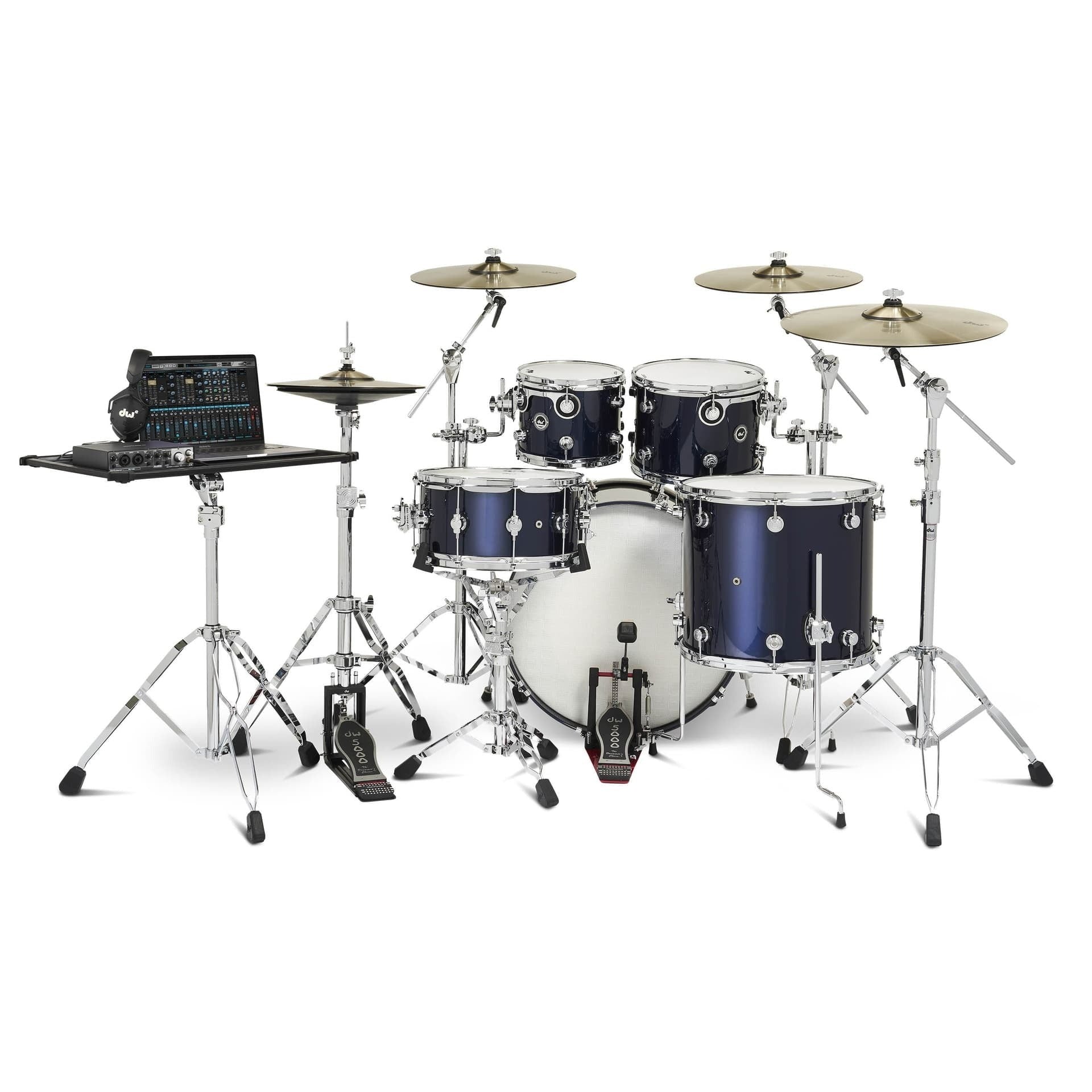 Trống Cơ DW DWe 5 Pcs Drum Kit Bundle, Midnight Blue Metallic