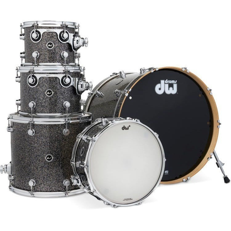 Trống Cơ DW DWe 5 Pcs Shell Pack, Black Galaxy FinishPly