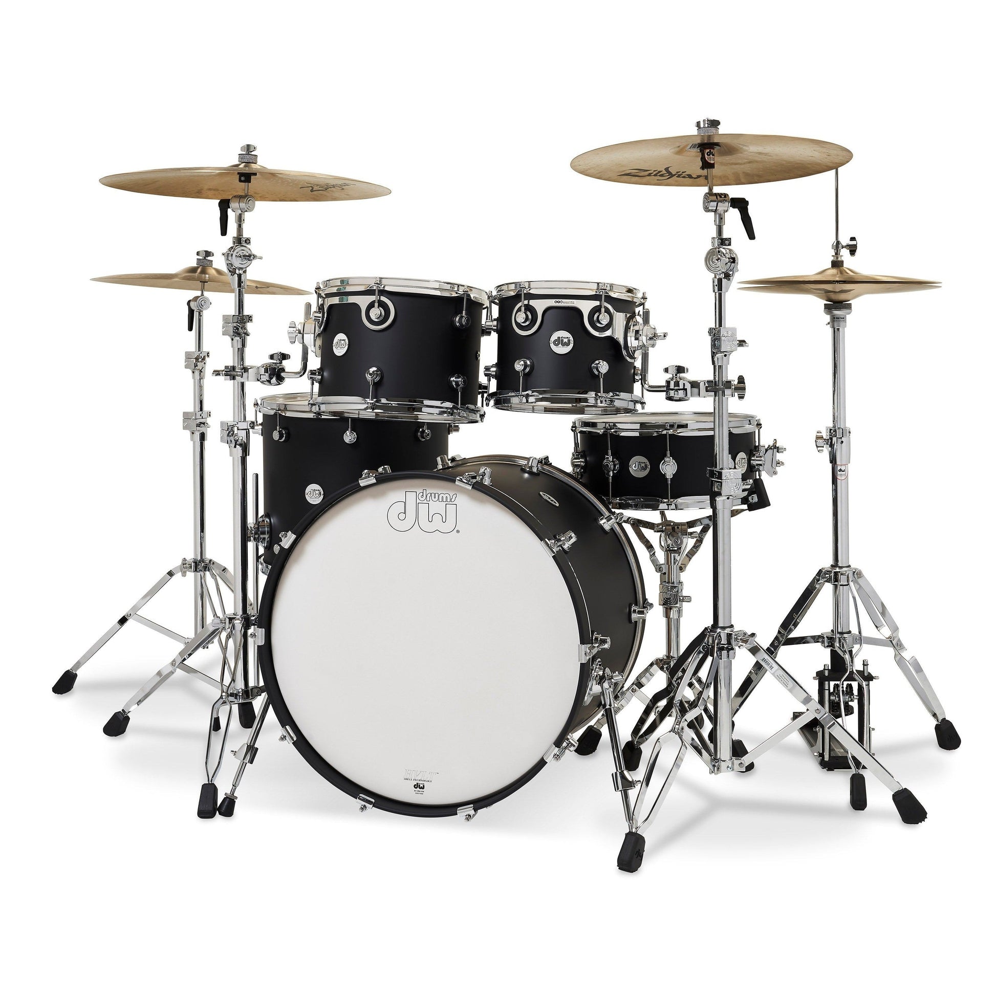 Trống Cơ DW Design Series 4 Pcs Shell Pack, Black Satin