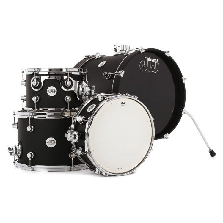 Trống Cơ DW Design Series Mini-Pro 4 Pcs 16 inch Bass Drum Shell Pack, Black Satin