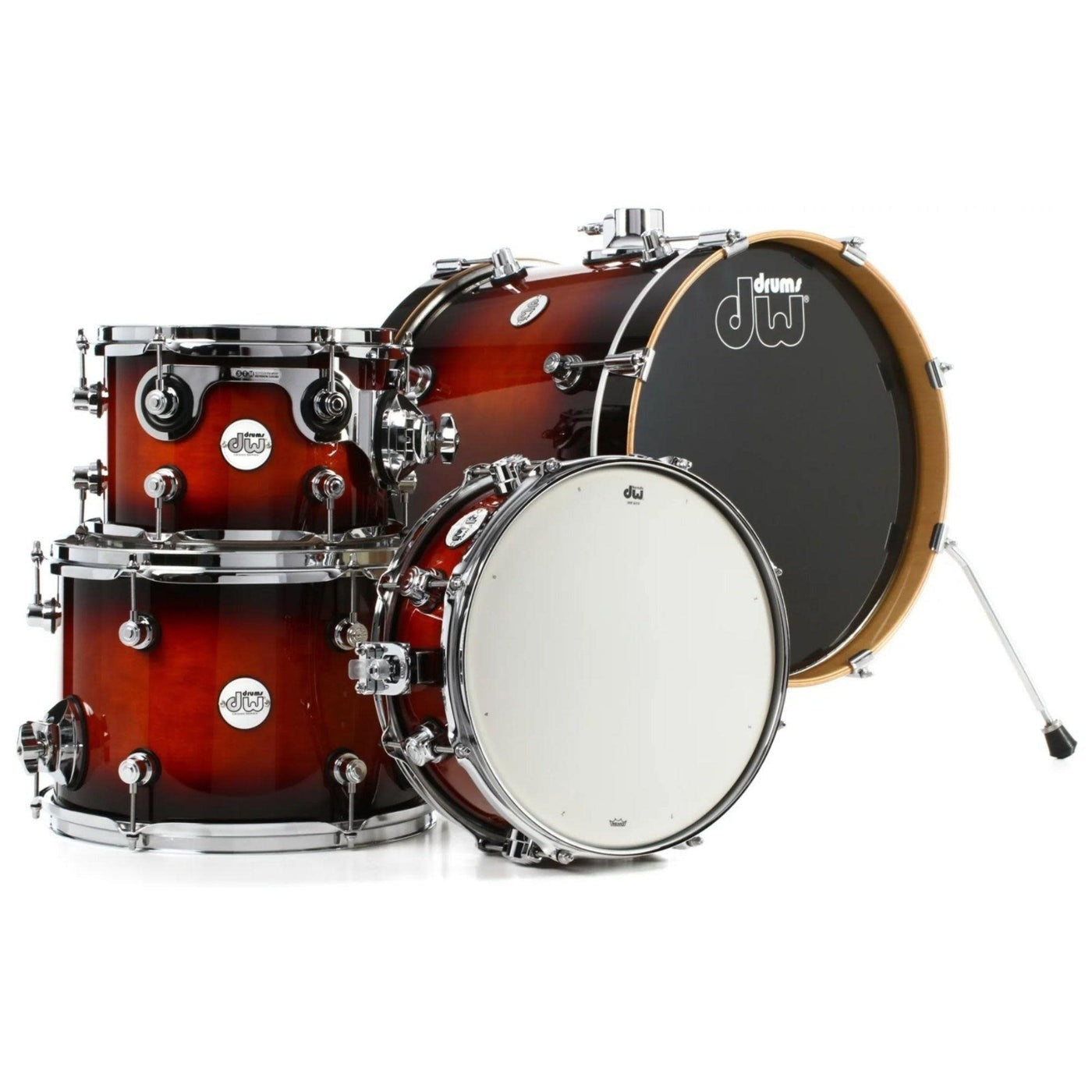 Trống Cơ DW Design Series Mini-Pro 4 Pcs 16 inch Bass Drum Shell Pack, Tobacco Burst