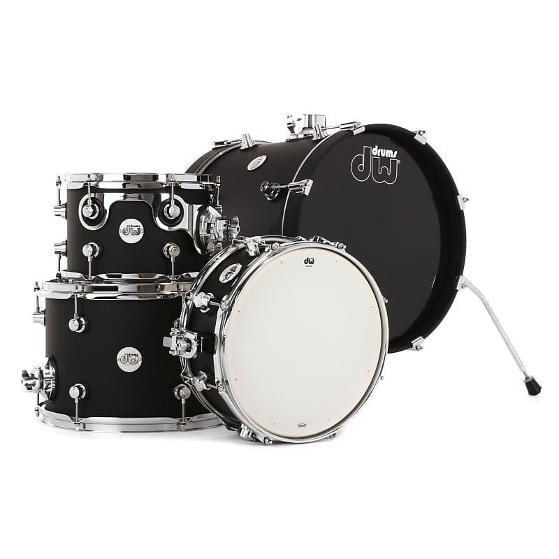 Trống Cơ DW Design Series Mini Pro 4 Pcs 18 inch Bass Drum Shell Pack, Black Satin