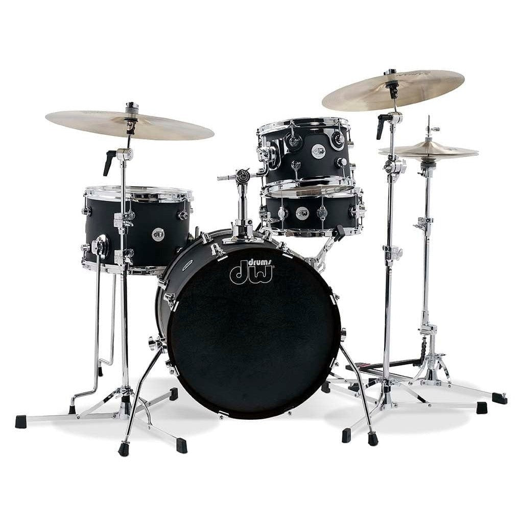 Trống Cơ DW Design Series Mini Pro 4 Pcs 18 inch Bass Drum Shell Pack, Black Satin