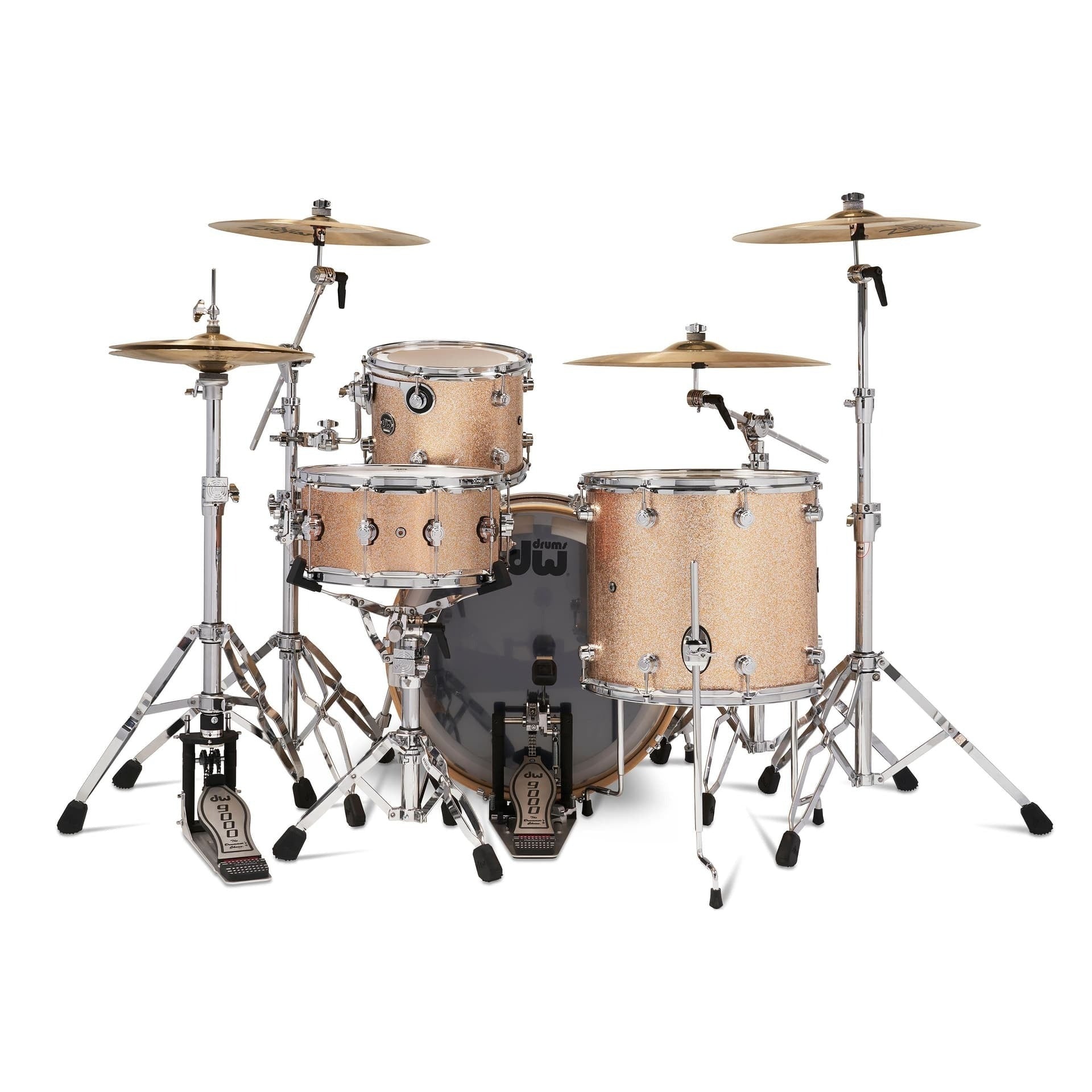 Trống Cơ DW Performance Series 4 Pcs Shell Pack w 6.5x14 inch Snare, Bermuda Sparkle Finish Ply