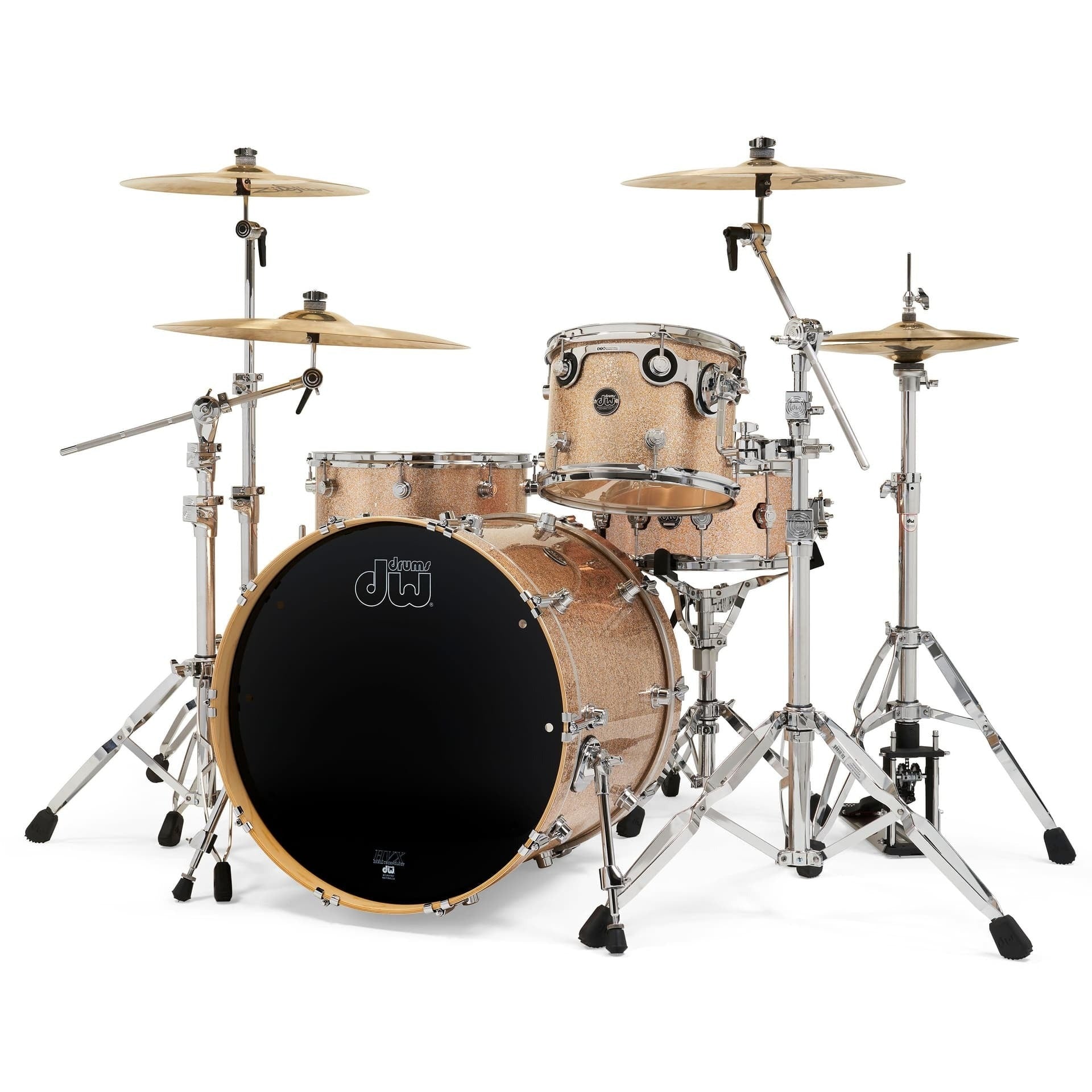 Trống Cơ DW Performance Series 4 Pcs Shell Pack w 6.5x14 inch Snare, Bermuda Sparkle Finish Ply