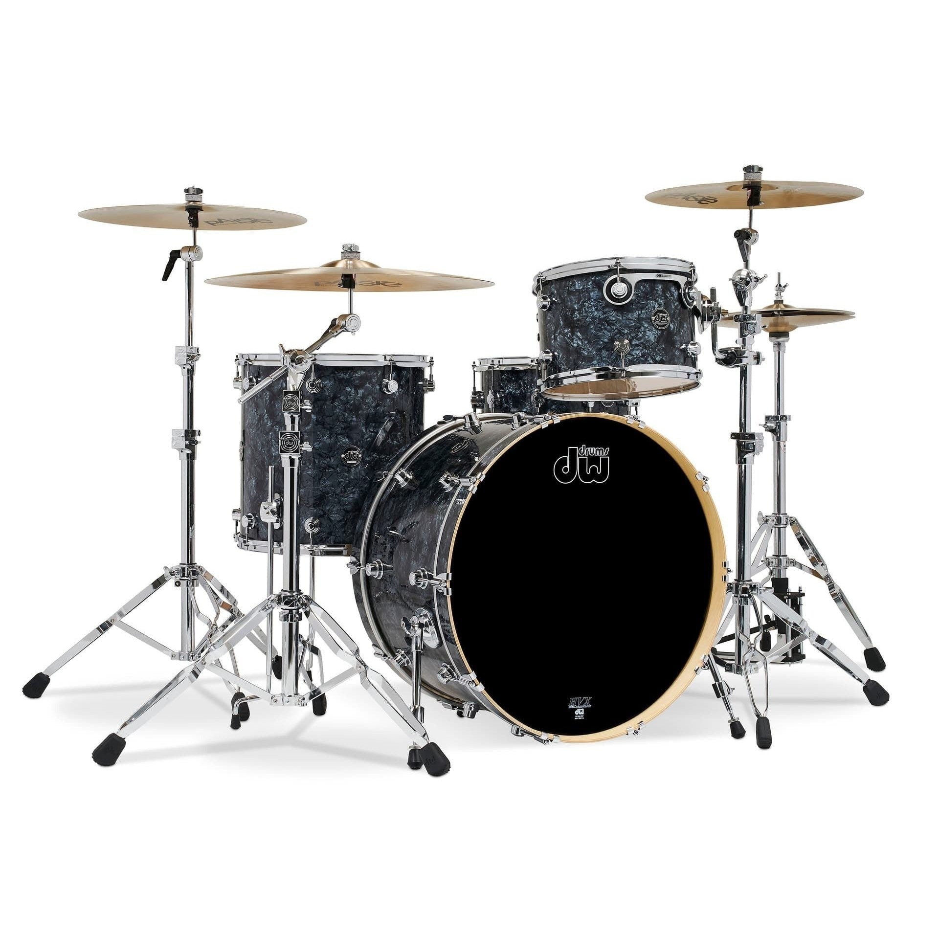 Trống Cơ DW Performance Series 4 Pcs Shell Pack w 6.5x14 inch Snare, Black Diamond Finish Ply