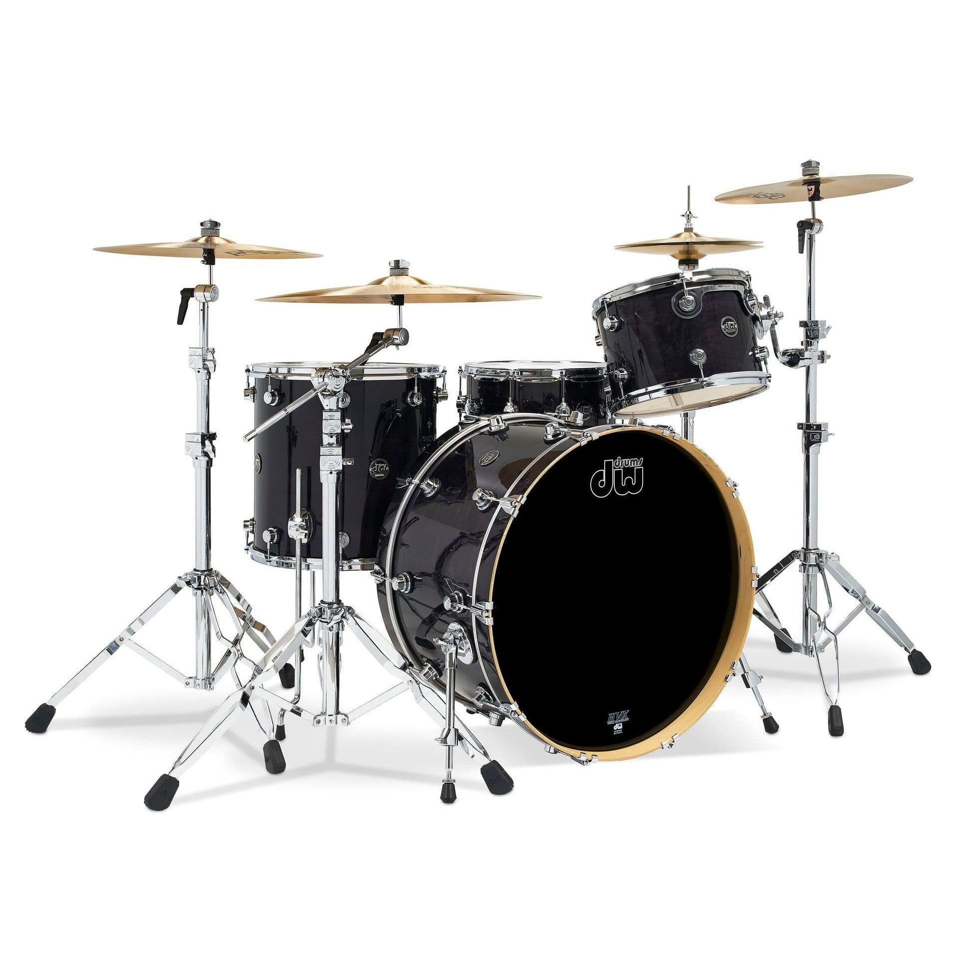 Trống Cơ DW Performance Series 4 Pcs Shell Pack w 6.5x14 inch Snare, Ebony Stain Gloss Lacquer