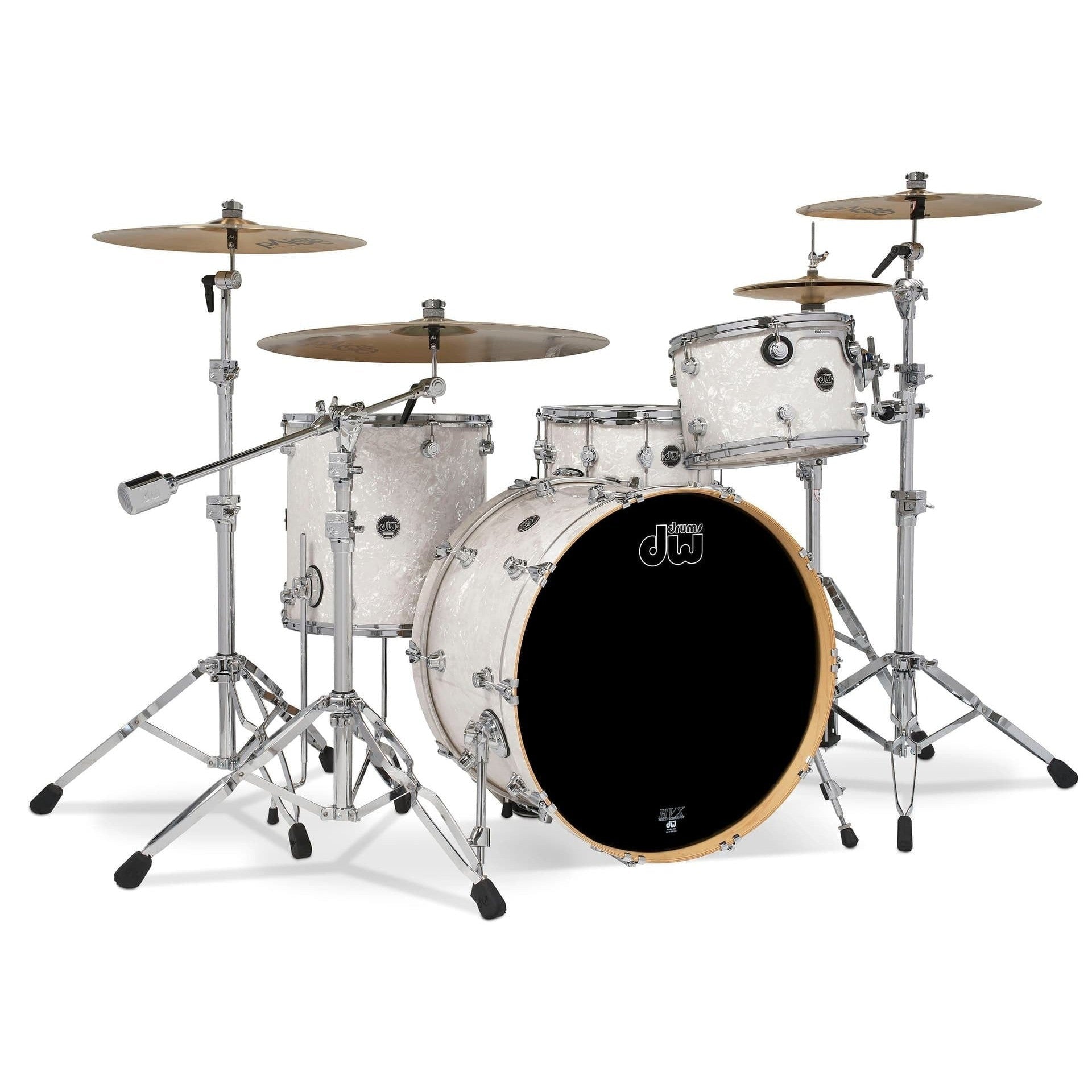 Trống Cơ DW Performance Series 4 Pcs Shell Pack w 6.5x14 inch Snare, White Marine Pearl Finish Ply