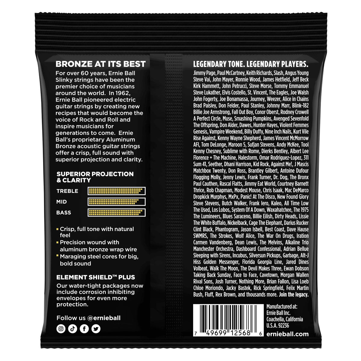 Dây Guitar Acoustic Ernie Ball Aluminum Bronze Extra Light (10-50)