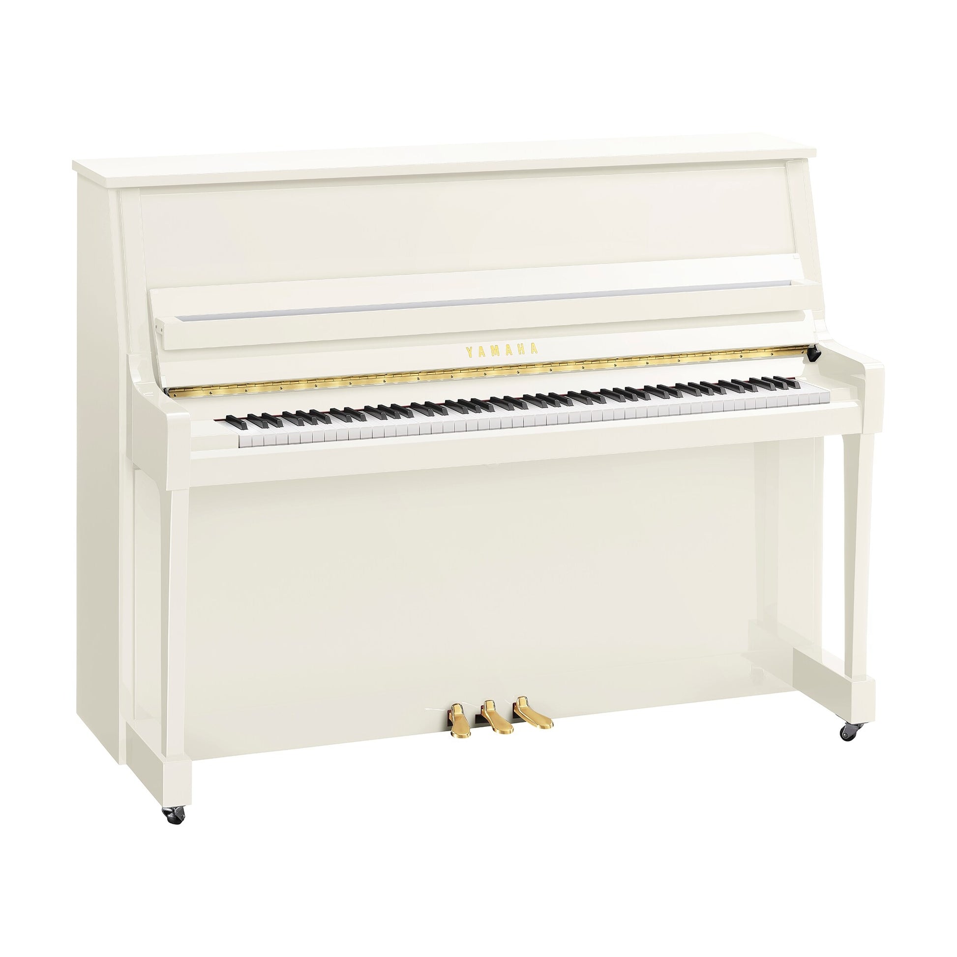 Toàn cảnh đàn piano YAMAHA B20 màu trắng bóng polished white tại Tân Nhạc CỤ