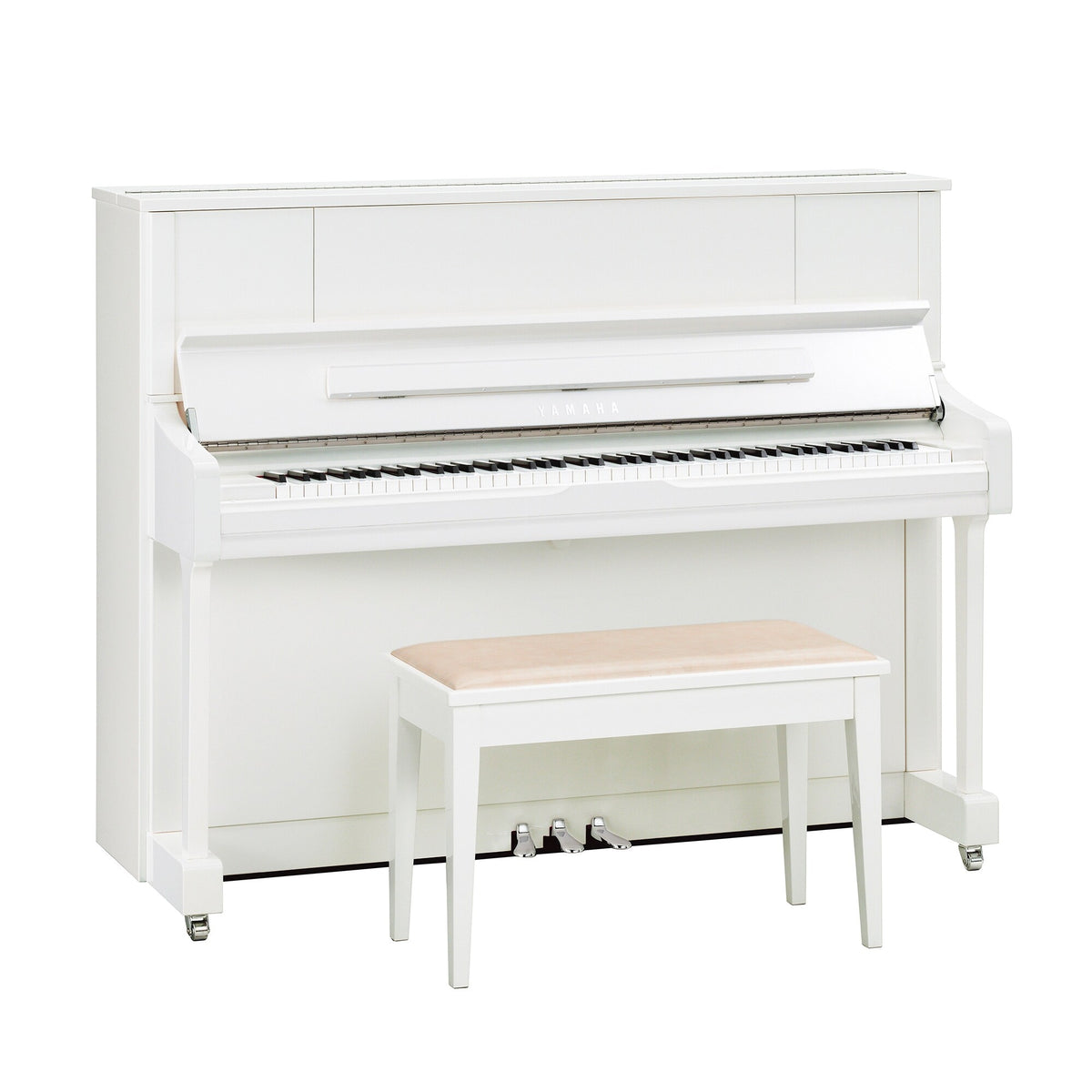 Đàn Piano Yamaha U1J màu trắng bóng Polished White tại Tân Nhạc Cụ