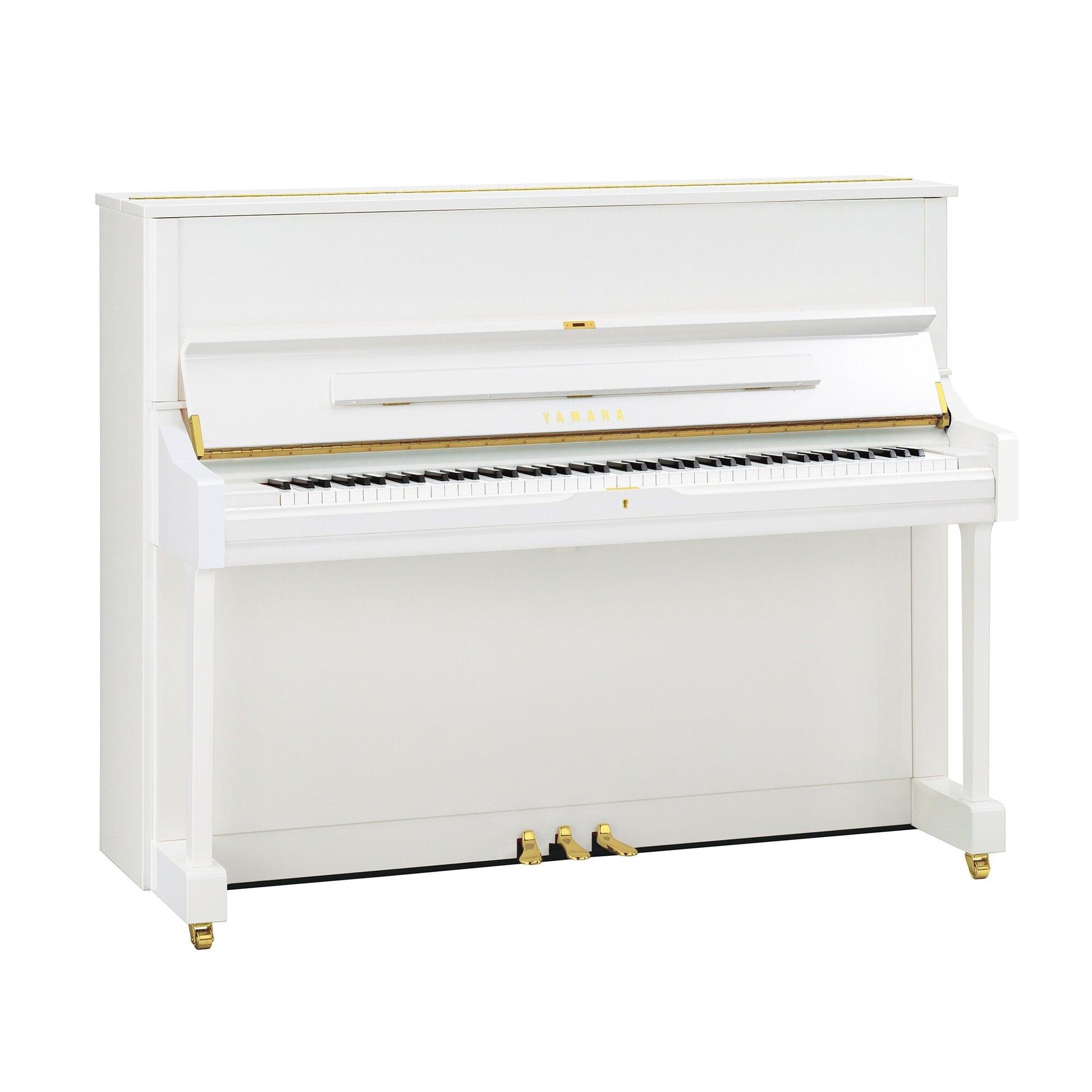 Piano Yamaha U1 Polished White màu trắng bóng, mới nguyên hộp, giá tốt nhất tại Tân Nhạc Cụ