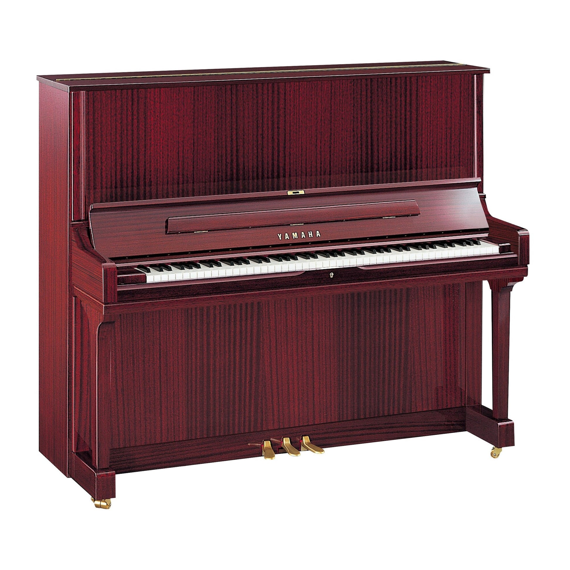 Toàn cảnh đàn piano YAMAHA YUS3 màu gỗ gụ mahogany bóng, mở nắp tại Tân Nhạc Cụ