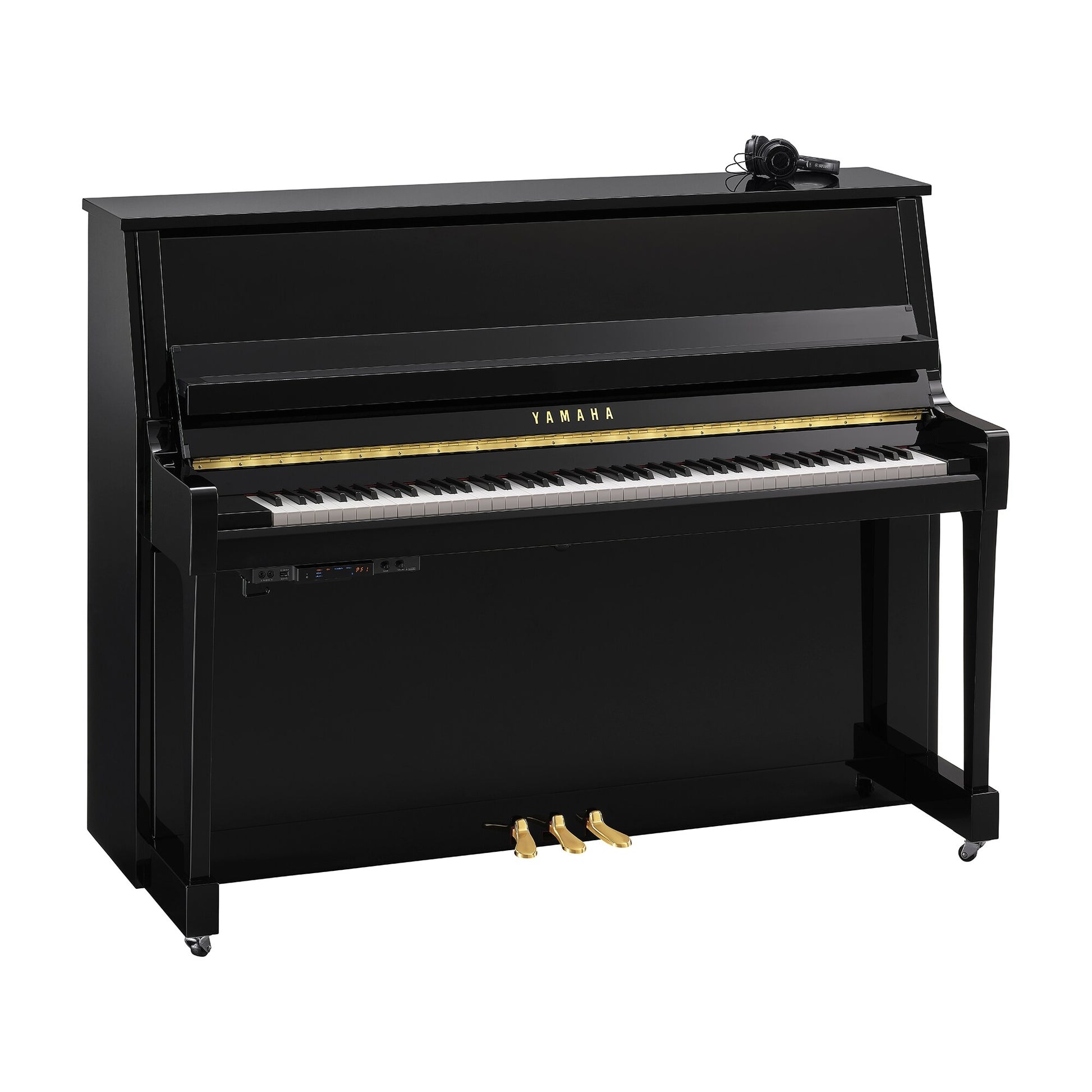 Toàn cảnh đàn piano Yamaha B20 màu đen bóng bản silent SC3 tại Tân Nhạc Cụ
