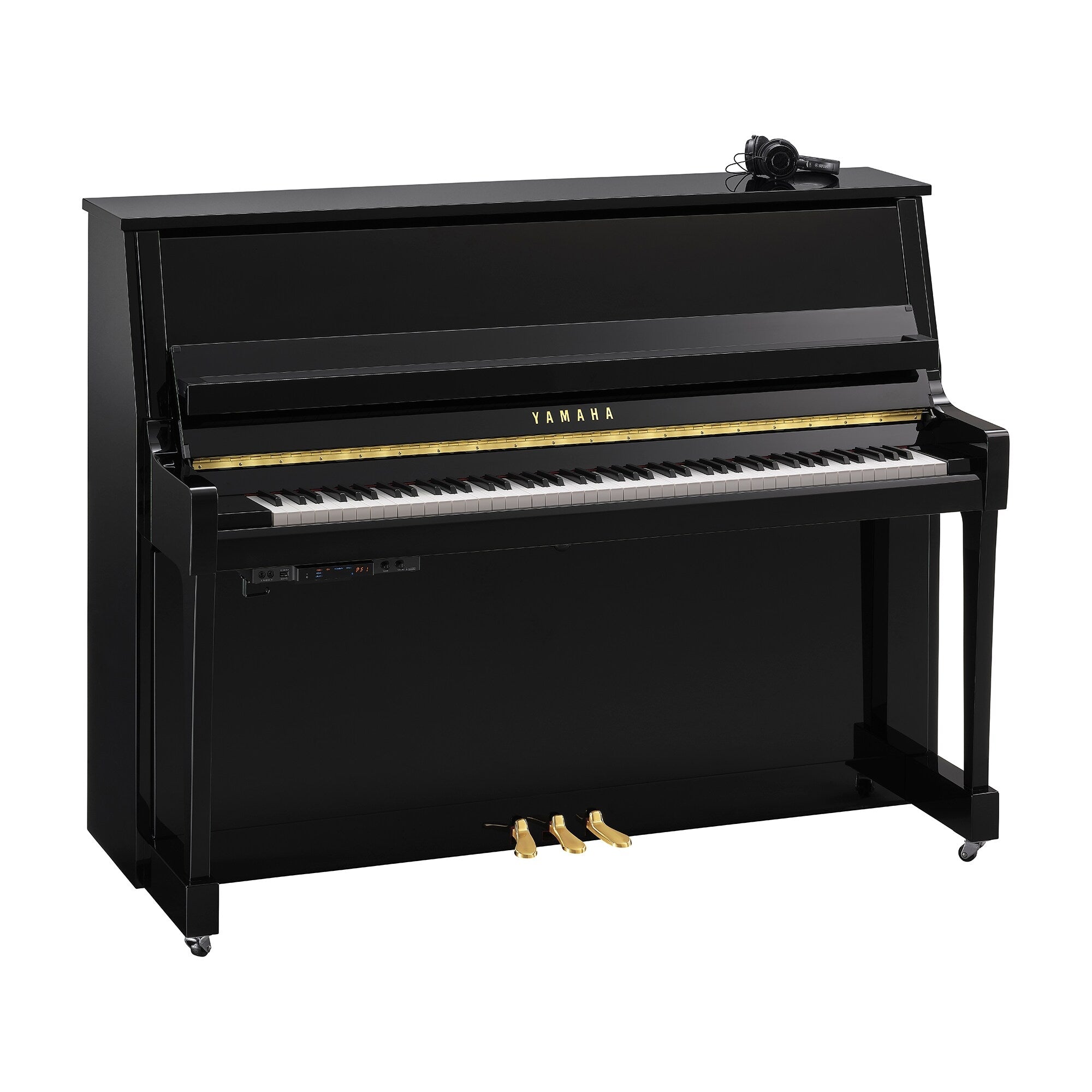 Toàn cảnh đàn piano Yamaha B20 màu đen bóng bản silent SC3 tại Tân Nhạc Cụ