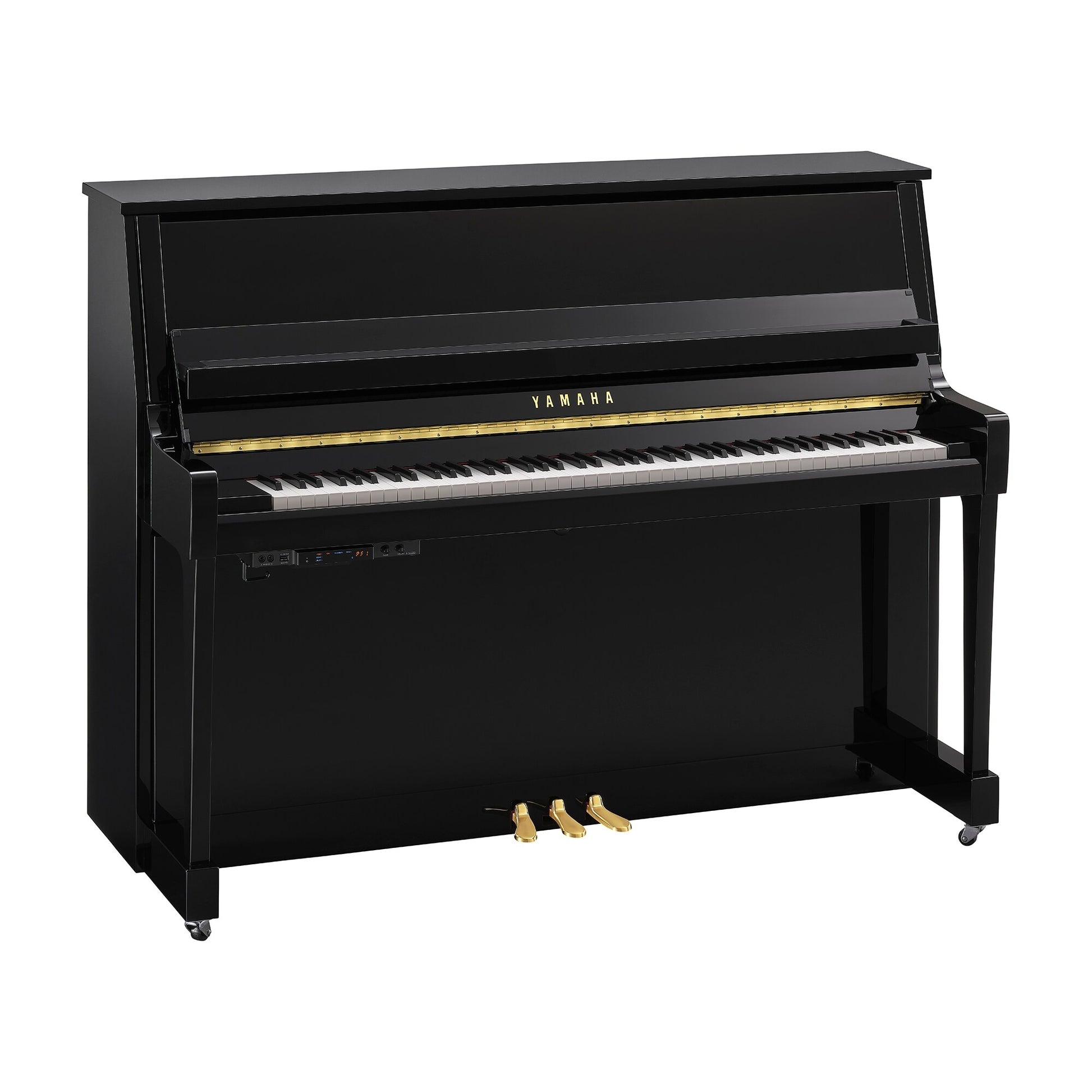 Toàn cảnh đàn piano Yamaha B20 màu đen bóng bản tranacoustic tại Tân Nhạc Cụ