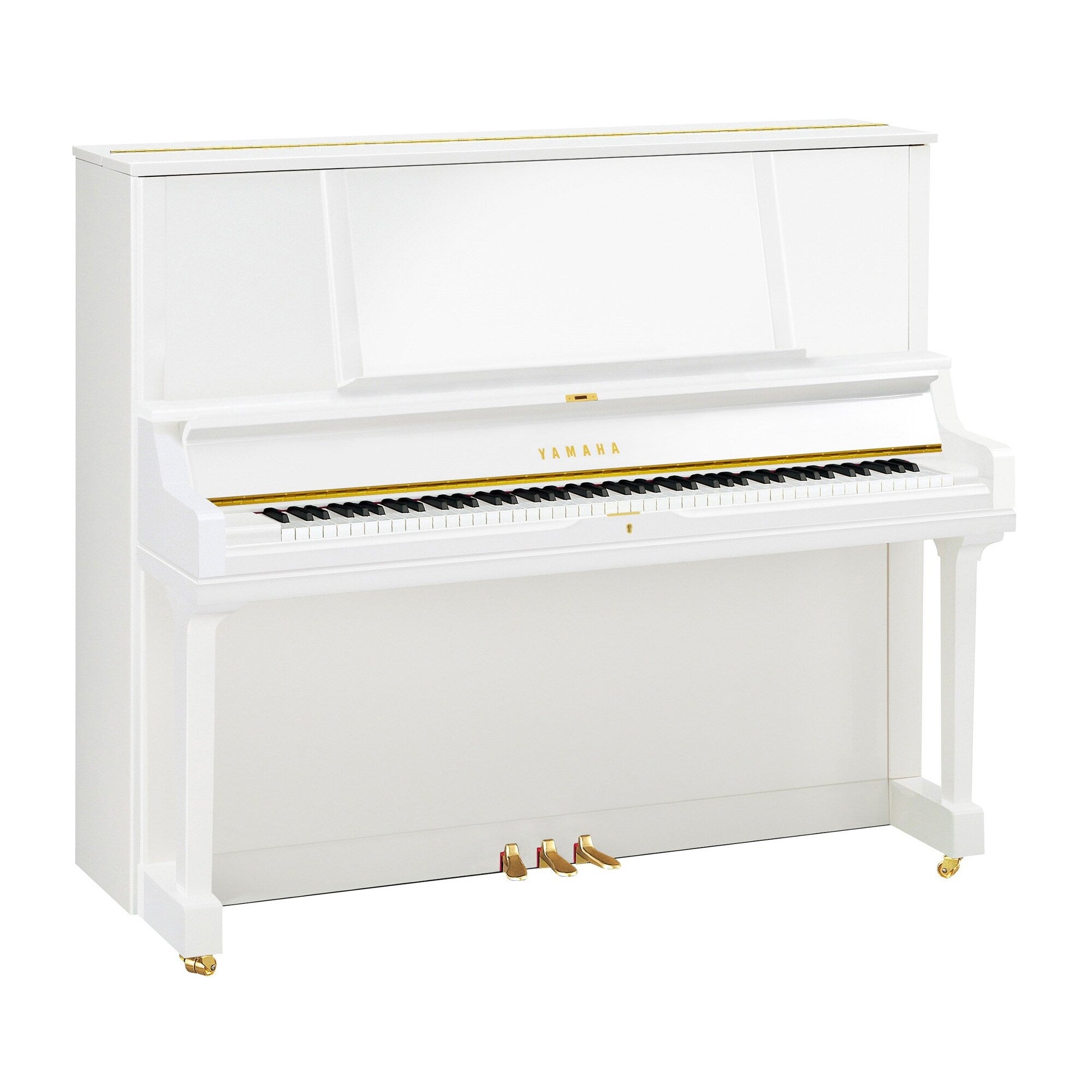 Toàn cảnh đàn piano YAMAHA YUS5 màu trắng bóng polished white tại Tân Nhạc Cụ