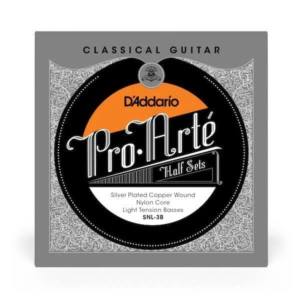 Dây Trầm Rời Guitar Classic D'Addario Pro-Arté Nylon (Bass Half Set)
