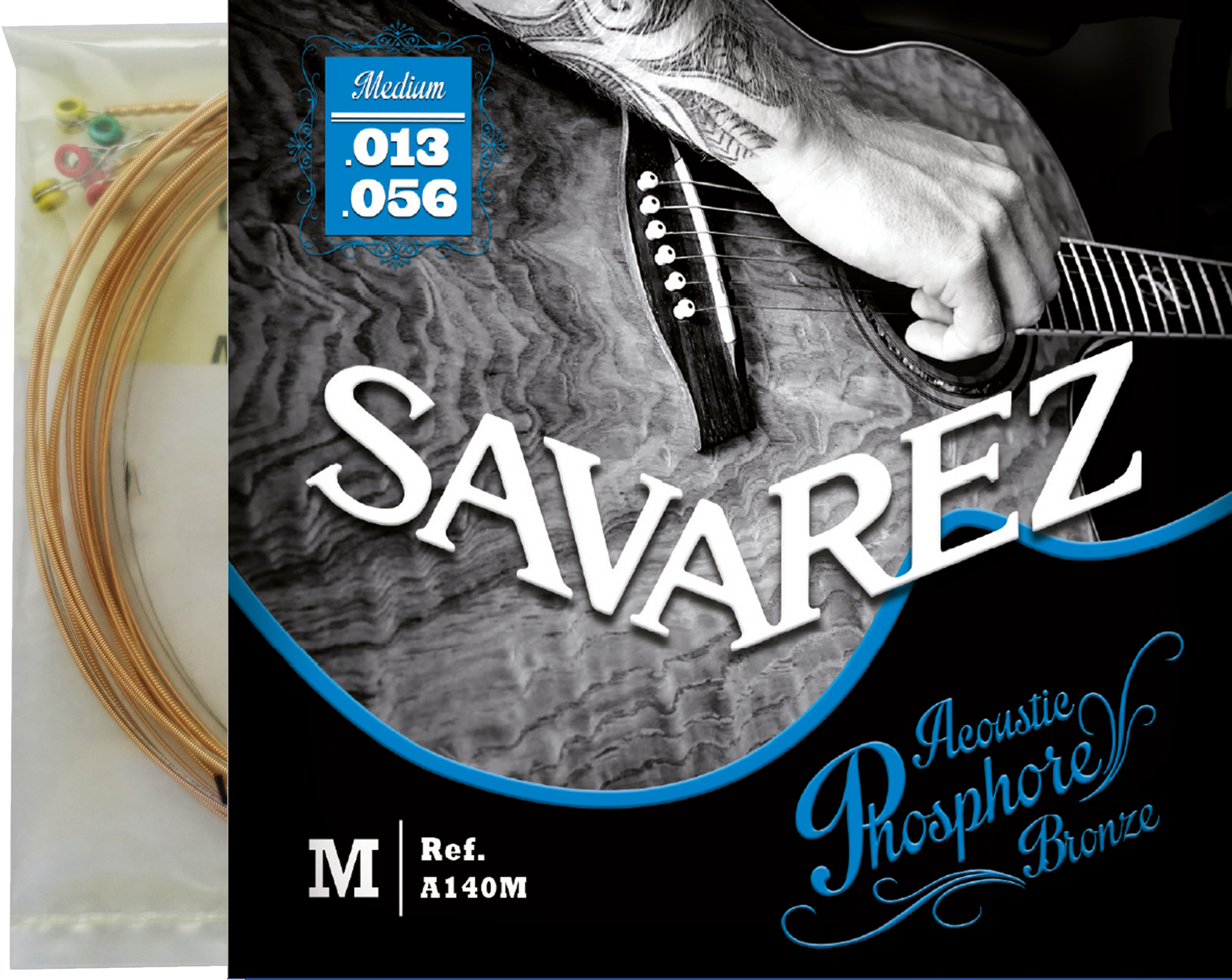 Dây Đàn Guitar Acoustic Savarez Bronze A140M - Cỡ 13-56