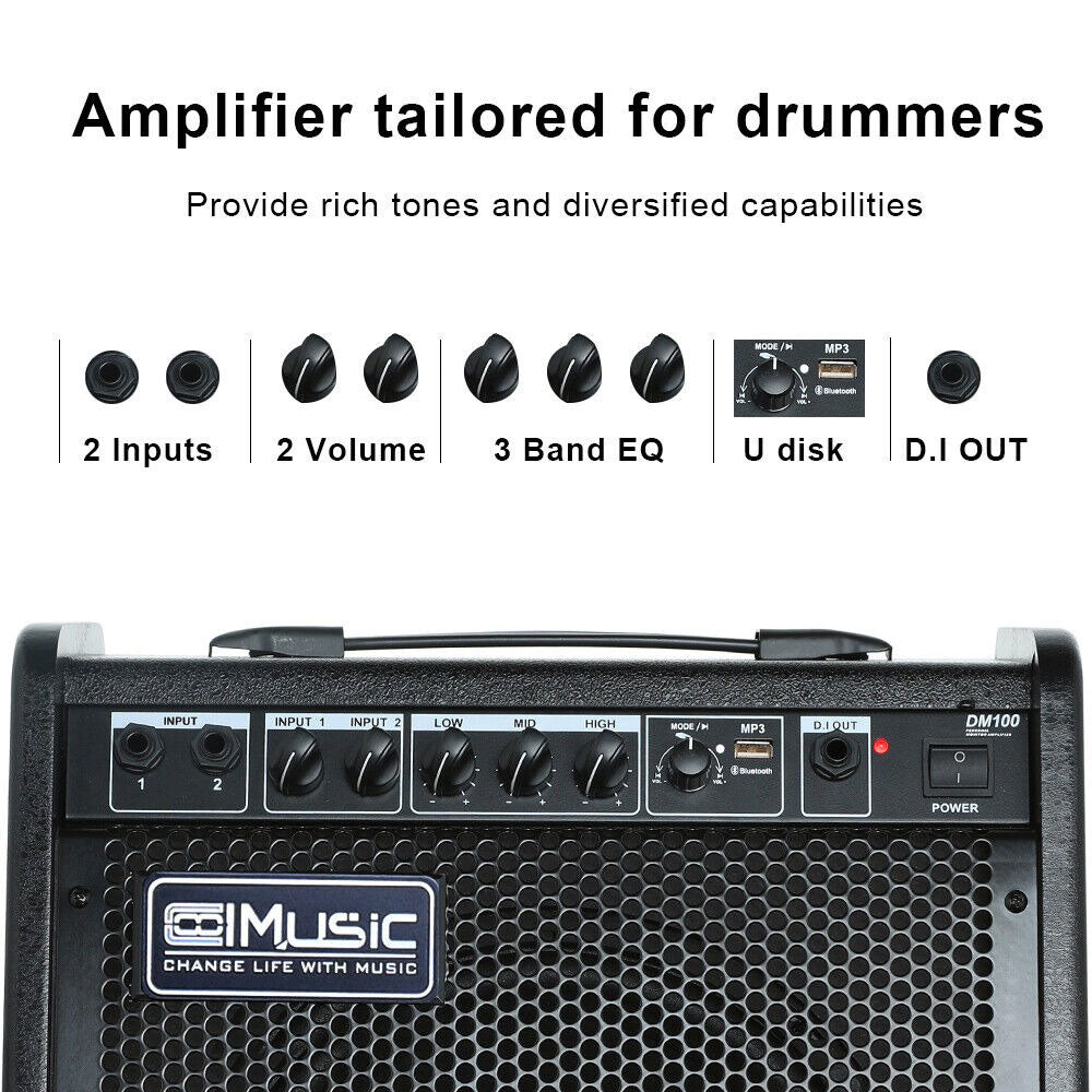 Amplifier Trống Điện Tử Coolmusic DM100