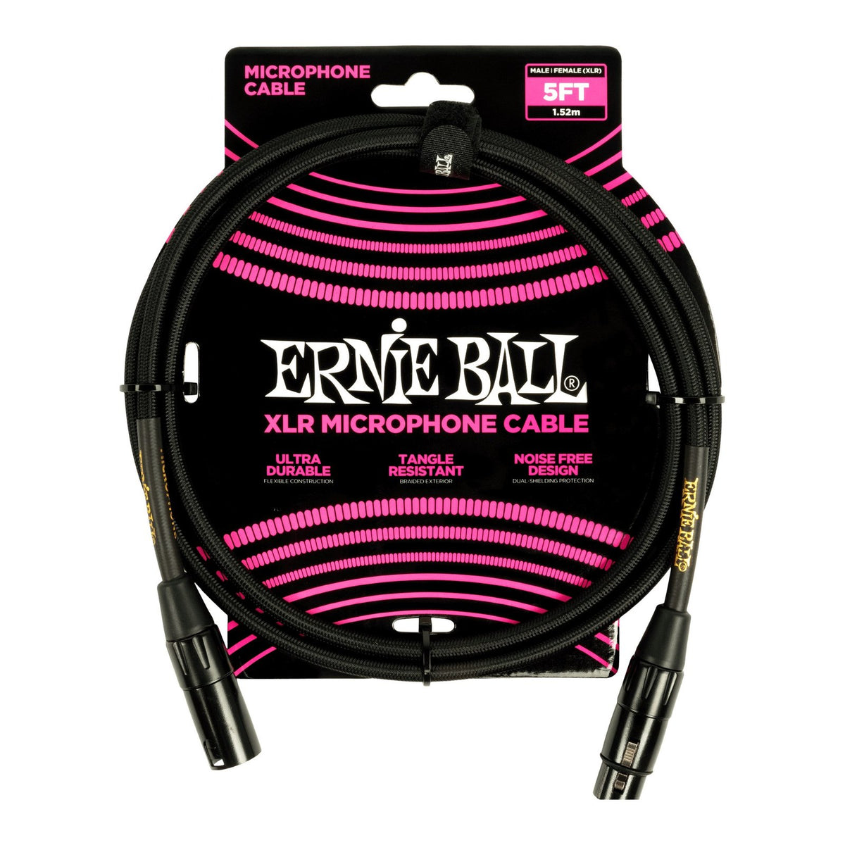 Dây Cáp Micro XLR Ernie Ball Braided XLR Microphone Cable – 1,5m (5ft)
