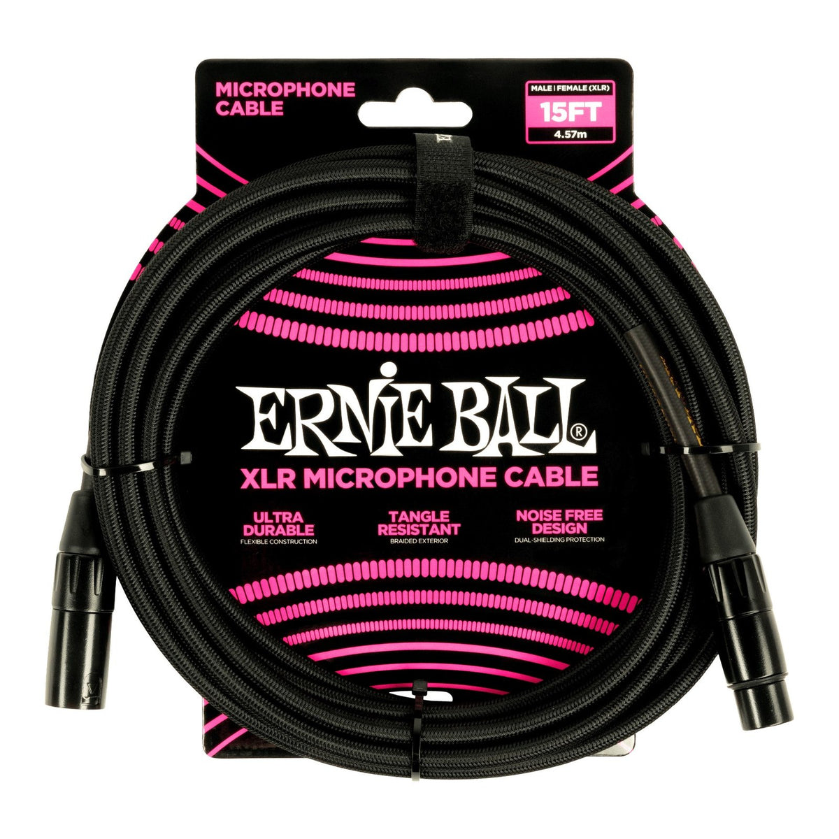 Dây Cáp Micro XLR Ernie Ball Braided XLR Microphone Cable – 4,6m (15ft)