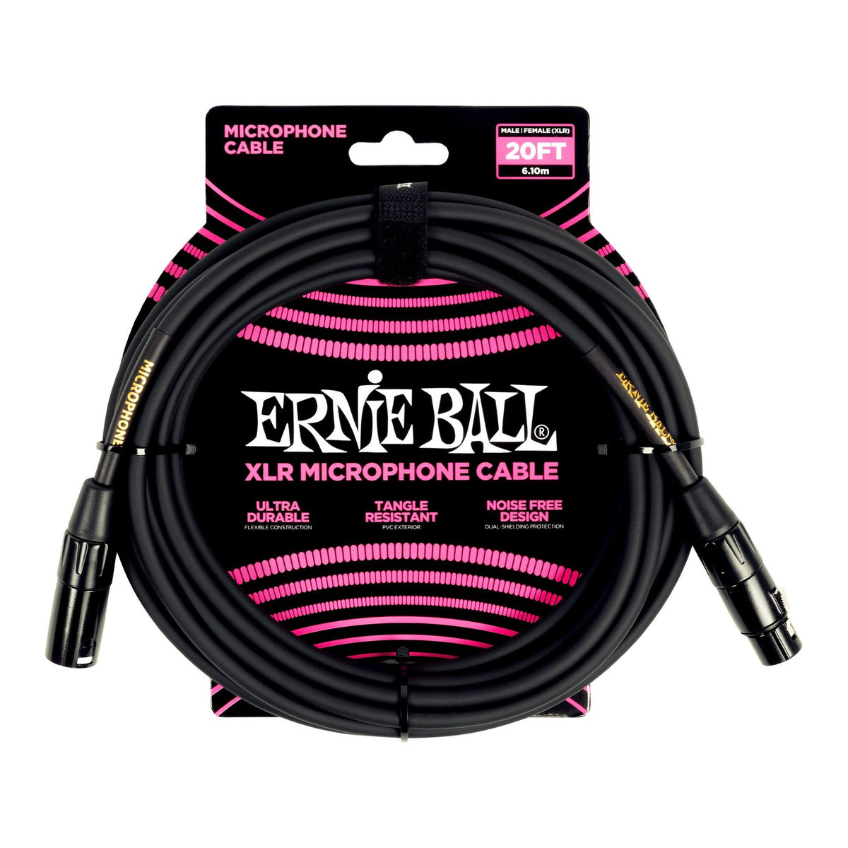 Dây Cáp Micro XLR Ernie Ball Classic XLR Microphone Cable – Black