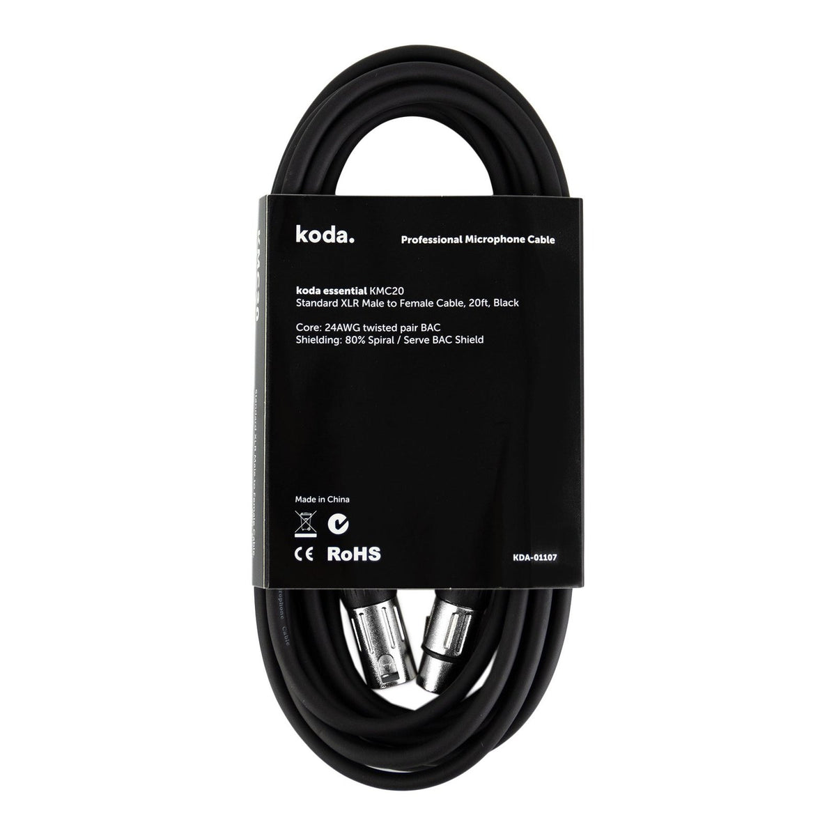 Dây Cáp Micro XLR koda essential KMC – 6,1m (20ft)