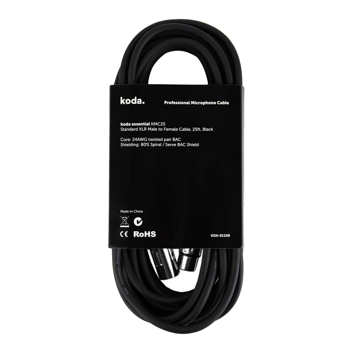 Dây Cáp Micro XLR koda essential KMC – 7,6m (25ft)