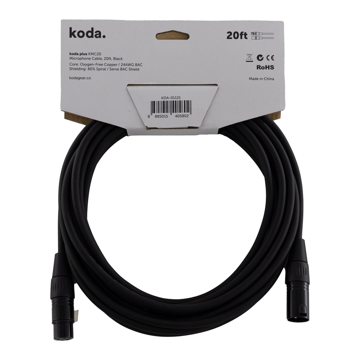 Dây Cáp Micro XLR koda plus KMC – 6,1m (20ft)