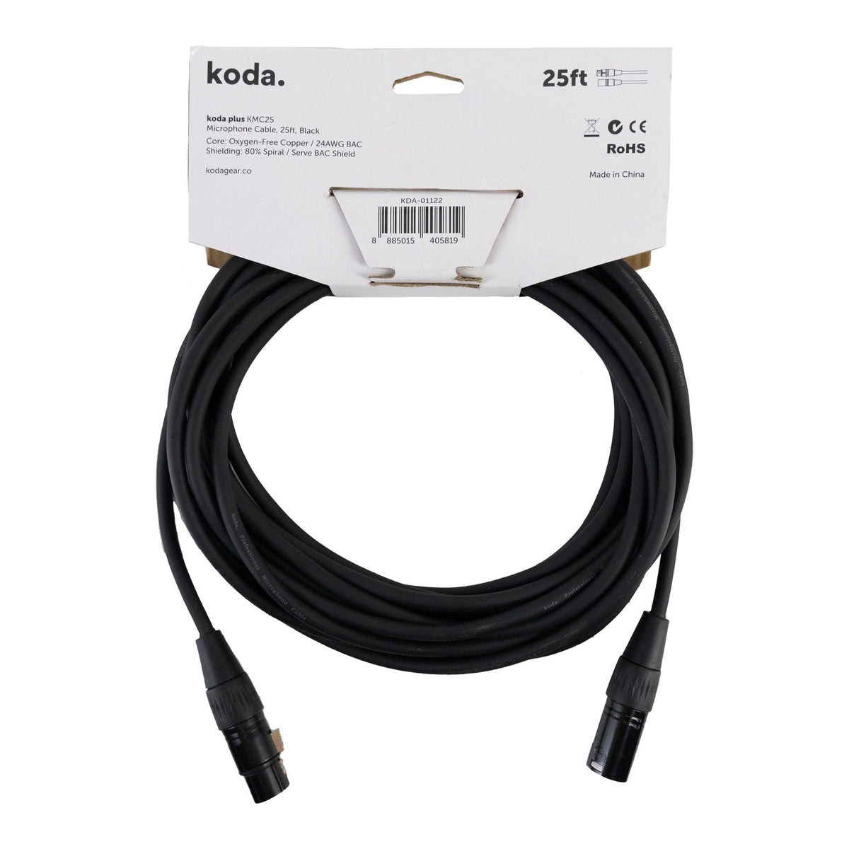 Dây Cáp Micro XLR koda plus KMC – 7,6m (25ft)