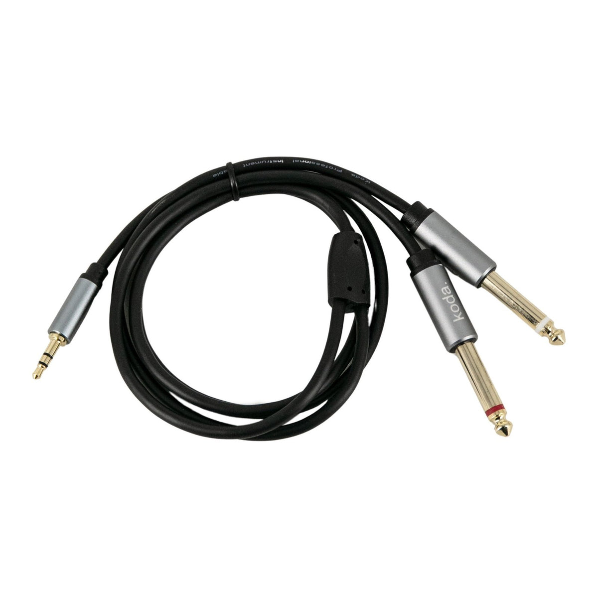 Dây Cáp Tín Hiệu koda essential 3.5mm - 2 Jack 6.35 – 91cm (3ft), 3.5mm TRS đực - 2 jack 6,35 TS đực